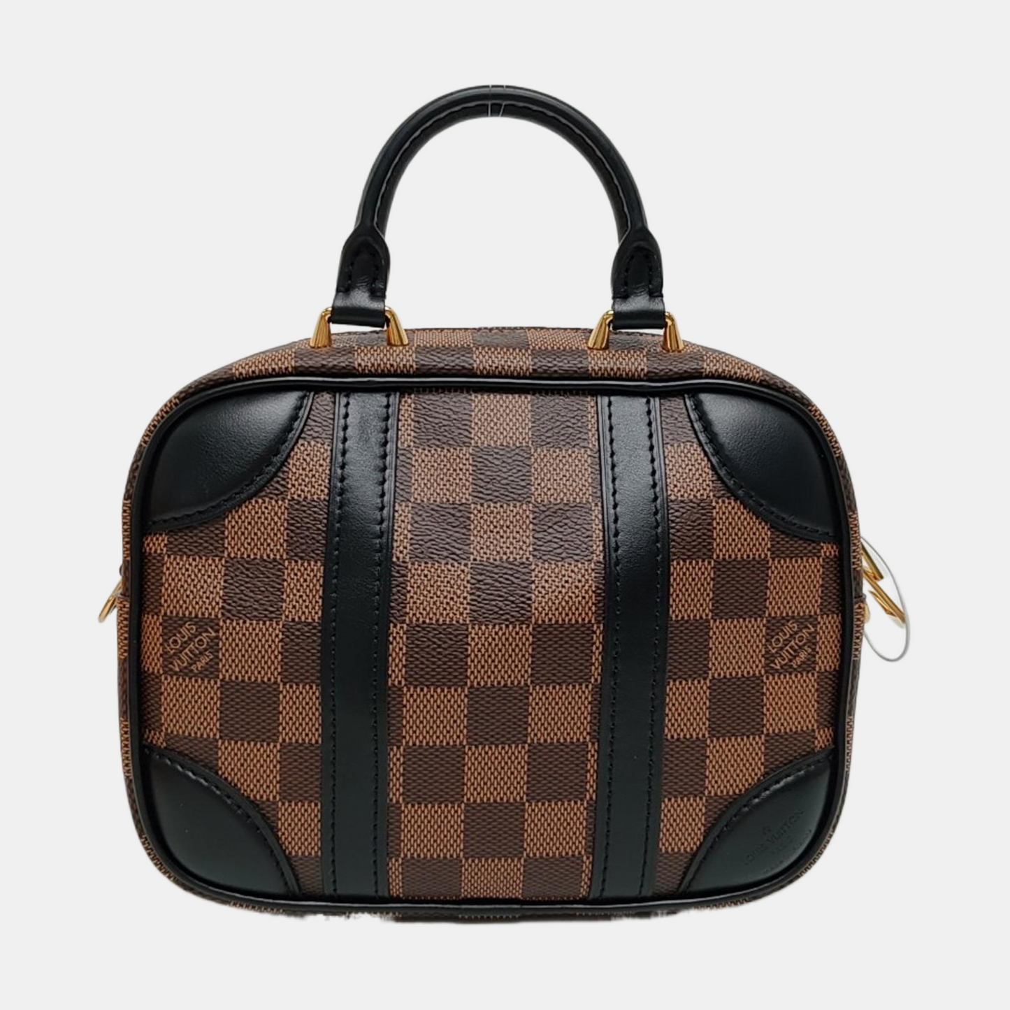 LOUIS VUITTON VALISETTE BB Brown Coated Canvas Checkered Camera Bag Crossbody Bag Removable Strap-(SKU)-968883454