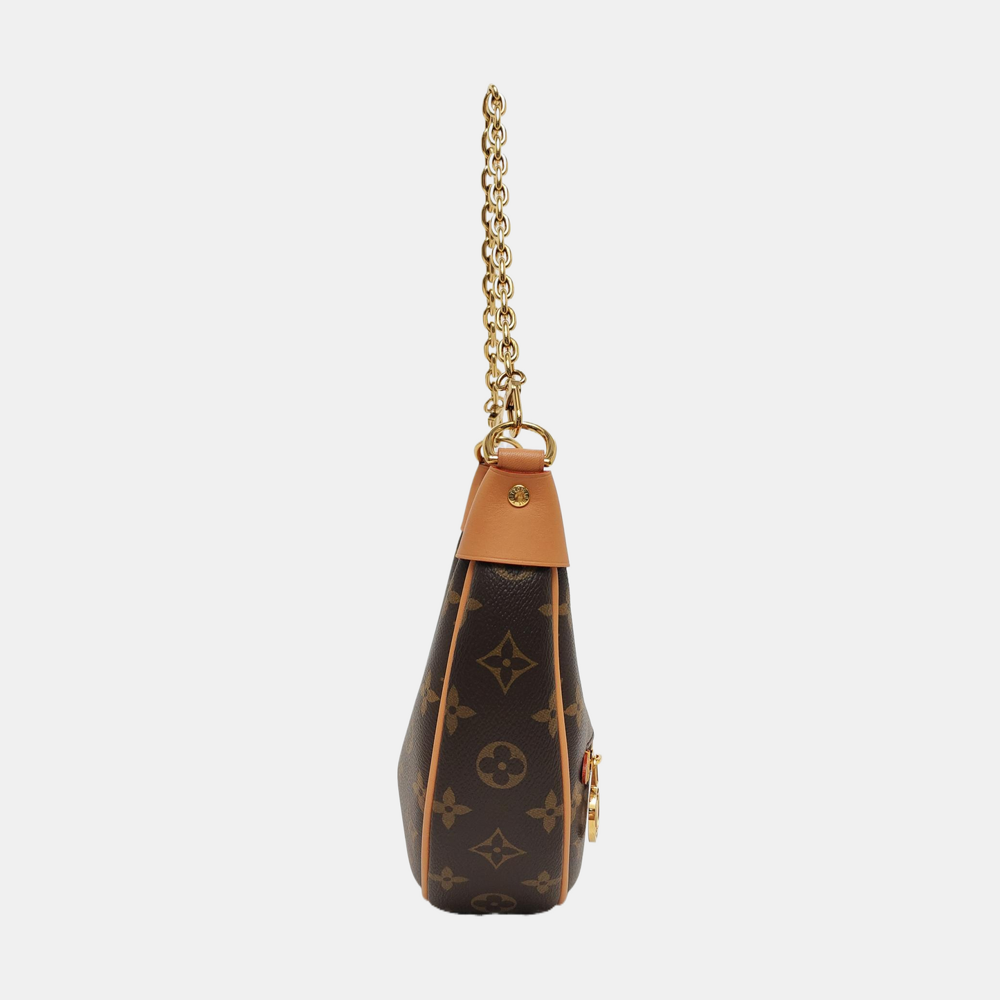 LOUIS VUITTON LOOP Brown Coated Canvas Monogram Pea Bag Shoulder Bag Crossbody Strap with 2 Removable Straps Accessories Included-(SKU)-968827015