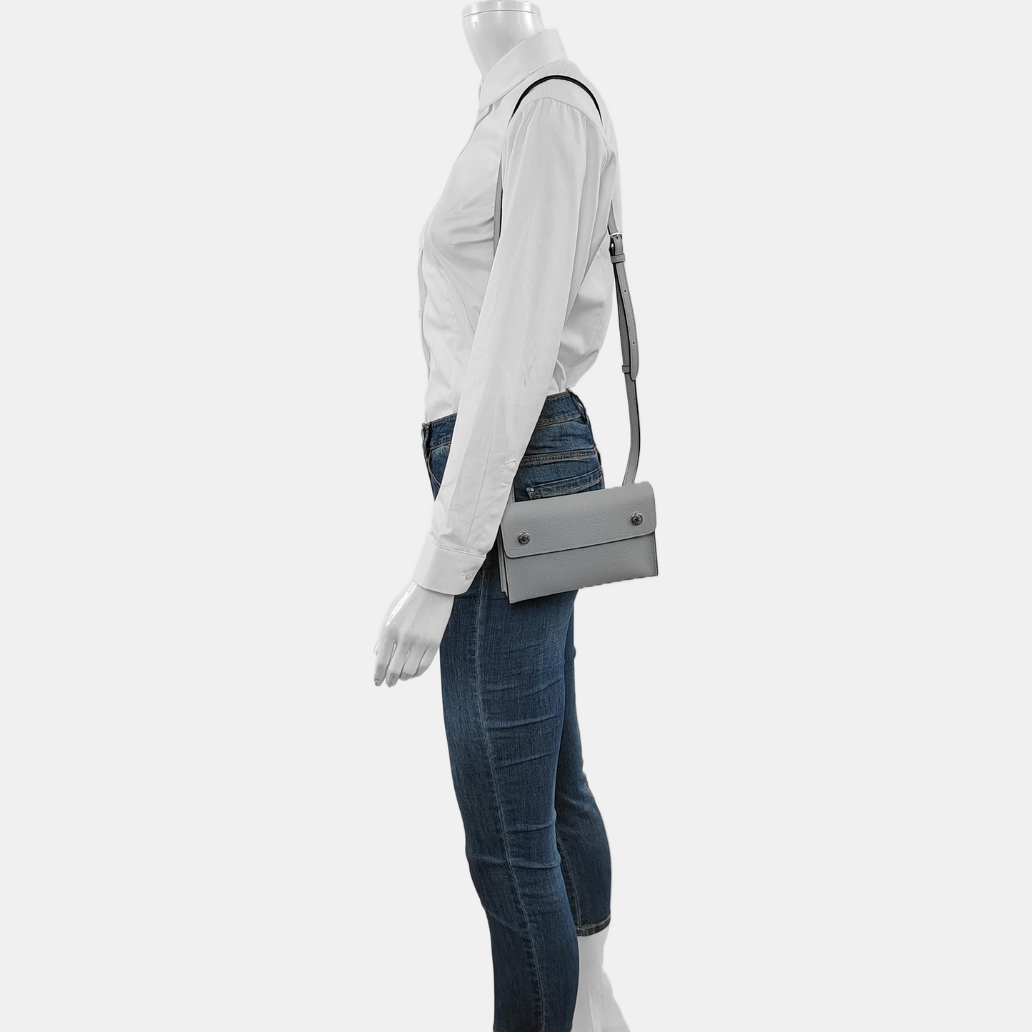 HERMÈS Hermèsnap Mini Glacier Blue Epsom Leather Crossbody Shoulder Bag Silver Hardware K Stamp-(SKU)-969180872