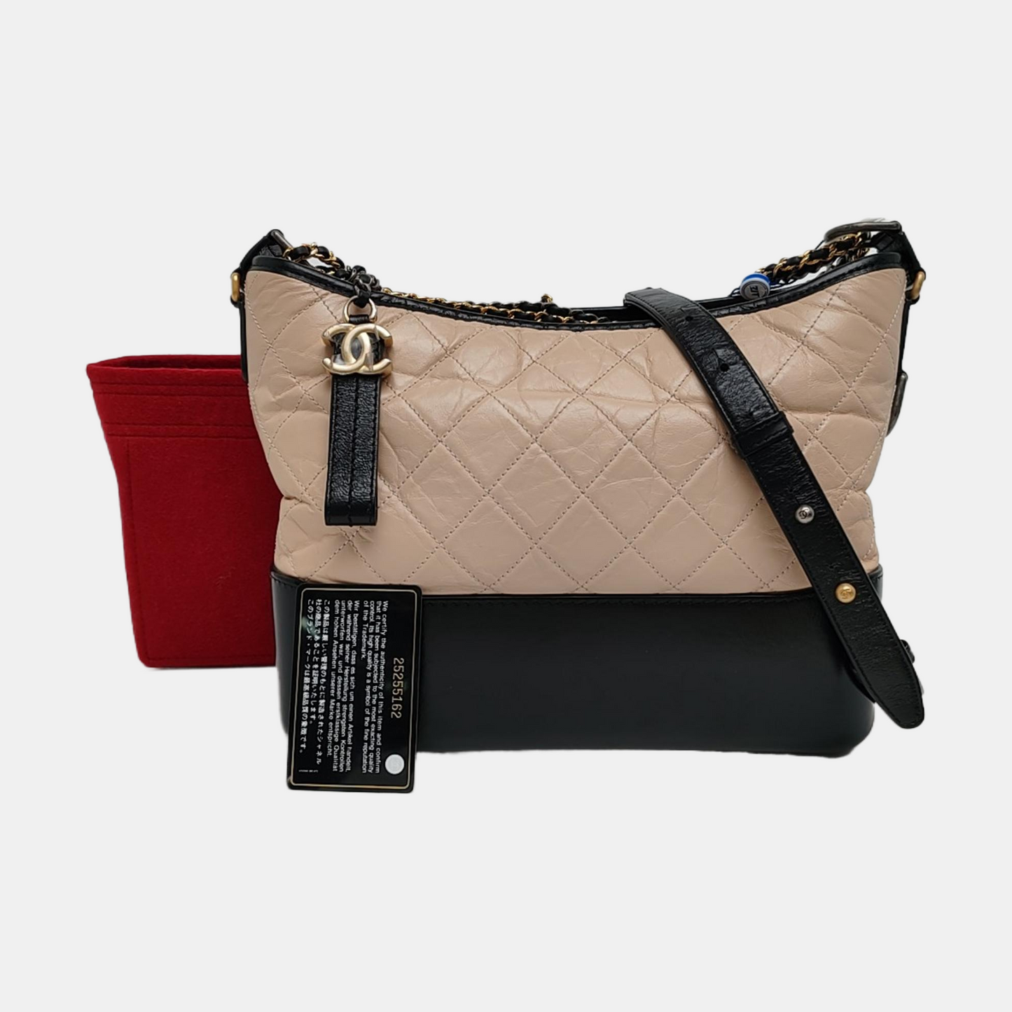 CHANEL GABRIELLE Medium Beige Quilted Leather Hobo Shoulder Bag Crossbody Bag with Detachable Strap-(SKU)-968972400
