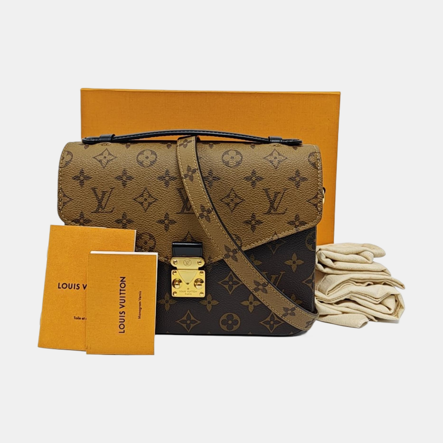 LOUIS VUITTON MÉTIS Medium Size Monogram Canvas Damier Ebene Tote Bag Crossbody Shoulder Bag Gold Hardware Removable Strap-(SKU)-968884468