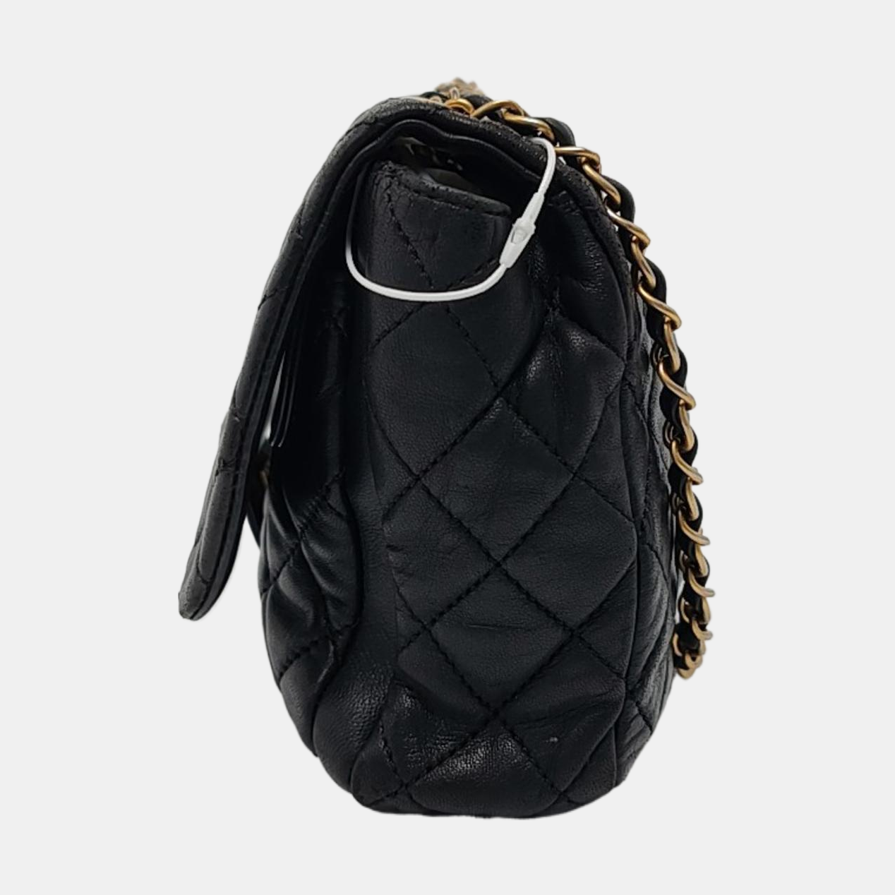 CHANEL NOW AND FOREVER Large Black Lamb Skin Quilted Shoulder Bag with Gold Hardware 18 Clasp-(SKU)-968898781