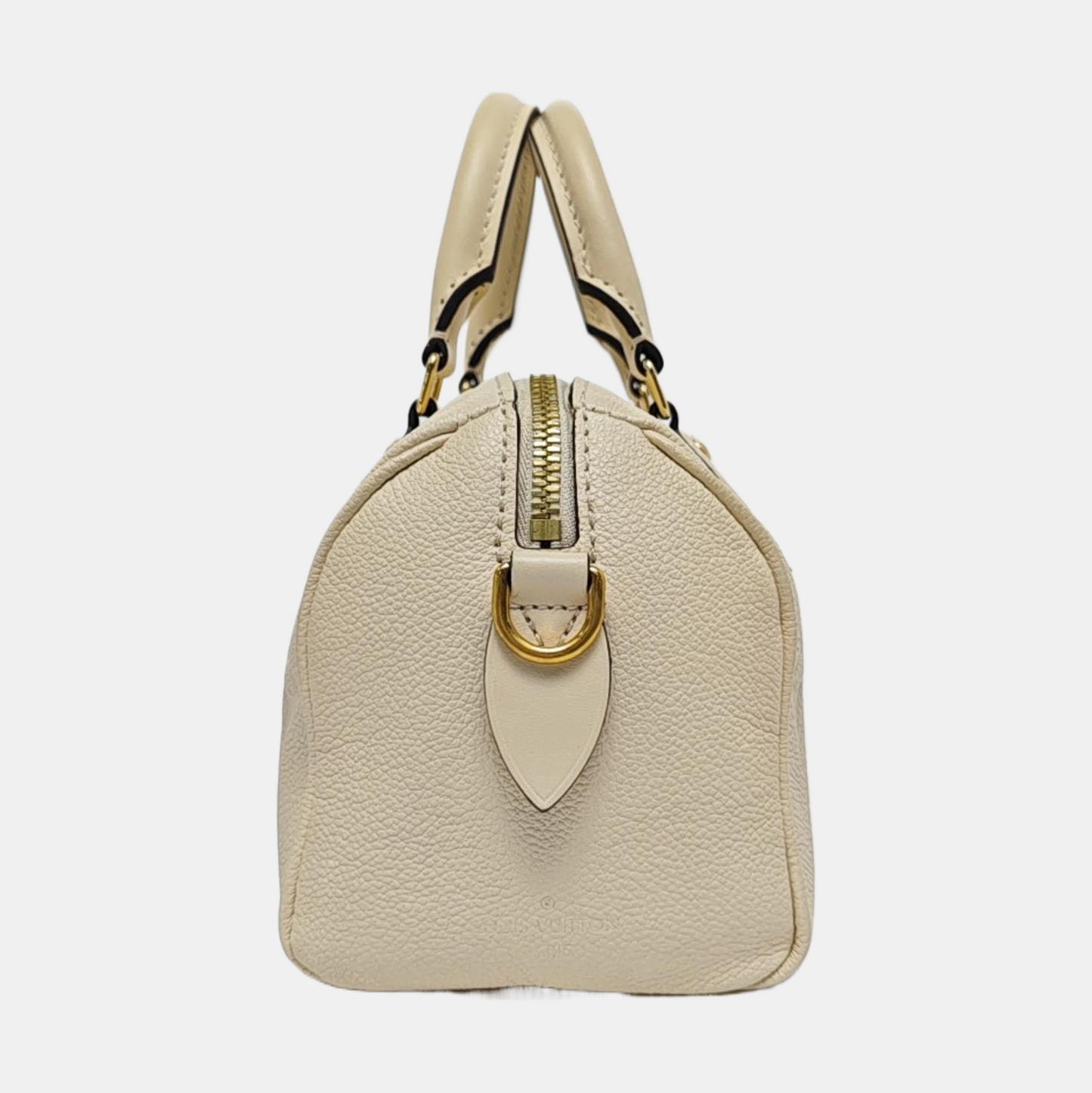 LOUIS VUITTON SPEEDY 20 Beige Calfskin Monogram Brown Pattern Boston Bag Shoulder Bag, Handbag, Crossbody Bag with Detachable Strap-(SKU)-969196925