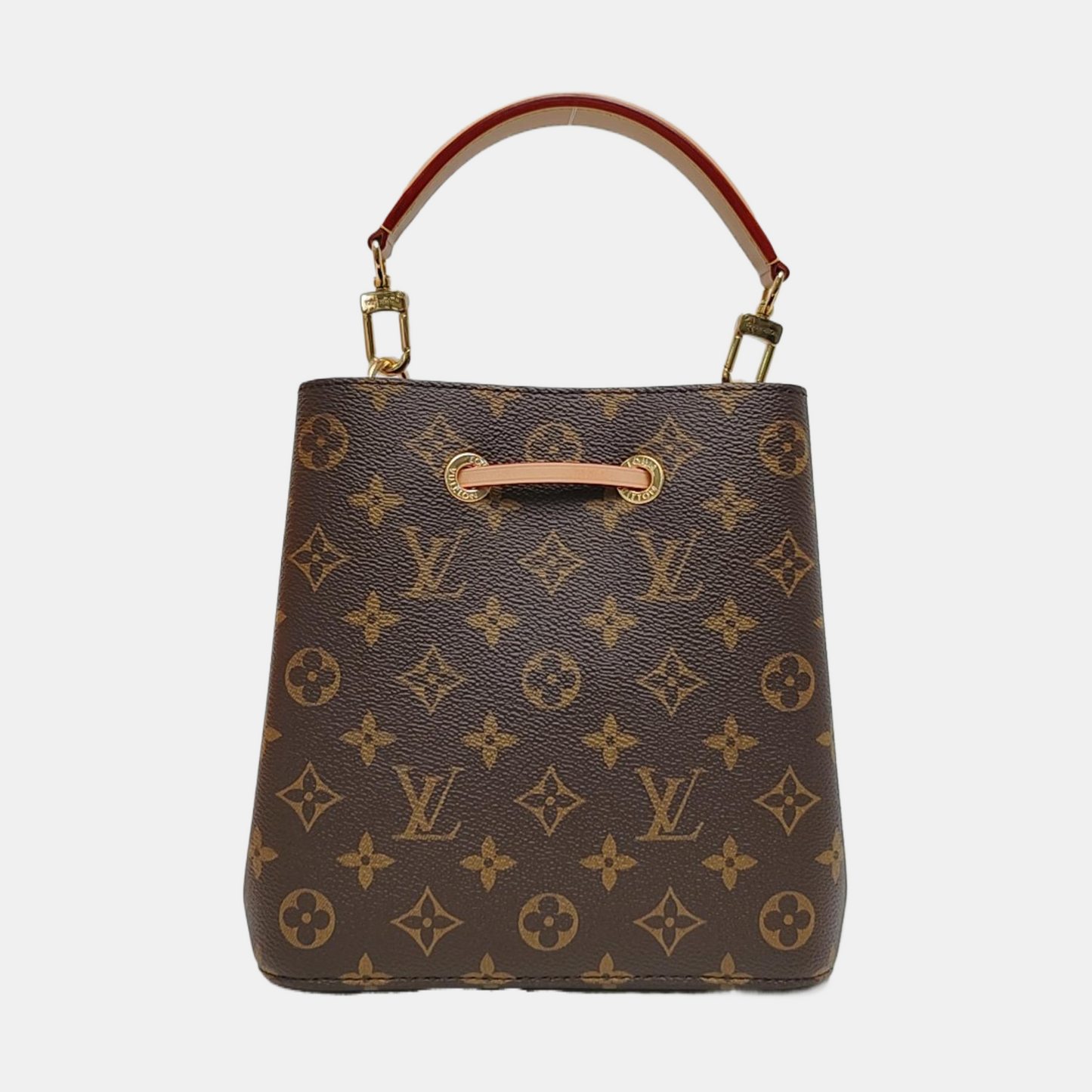 LOUIS VUITTON NÉONOÉ BB Brown Coated Canvas Monogram Crossbody Shoulder Bag Golden Hardware 2 Removable Straps-(SKU)-969181432
