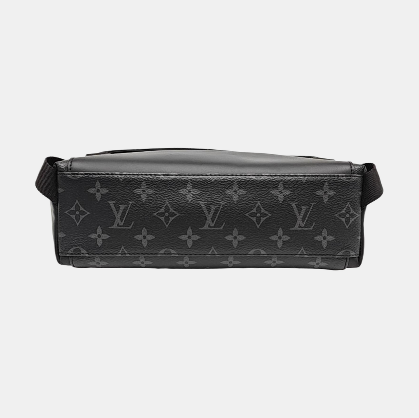 LOUIS VUITTON VOYAGER Small Black Coated Canvas Monogram Messenger Bag Crossbody Bag Shoulder Bag Silver Hardware Complete Accessories-(SKU)-969042134