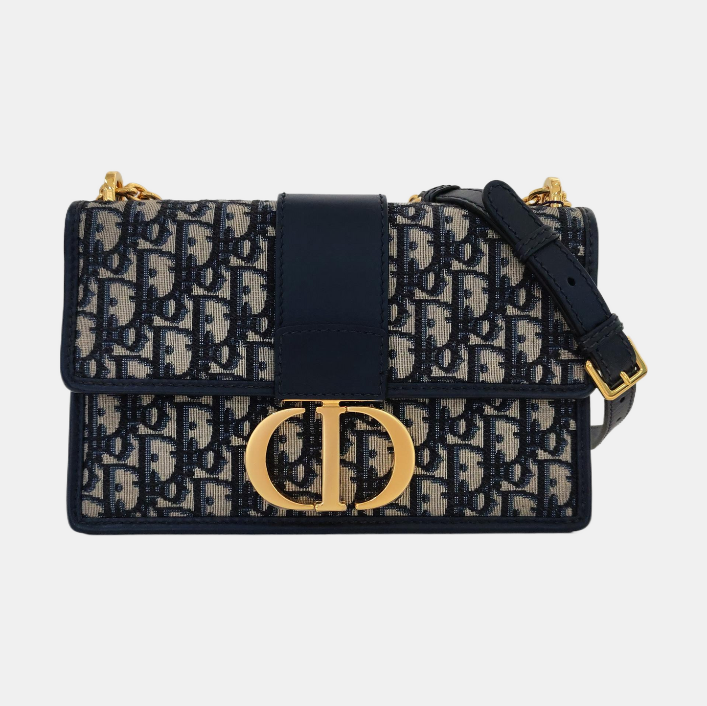 DIOR 30 Montaigne Small Size Beige Canvas Monogram Quilted Montaigne Bag Crossbody Shoulder Bag with Gold Hardware-(SKU)-969086454
