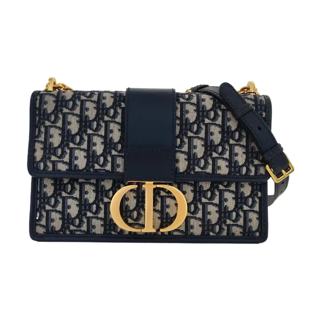 DIOR 30 Montaigne Small Size Beige Canvas Monogram Quilted Montaigne Bag Crossbody Shoulder Bag with Gold Hardware-(SKU)-969086454