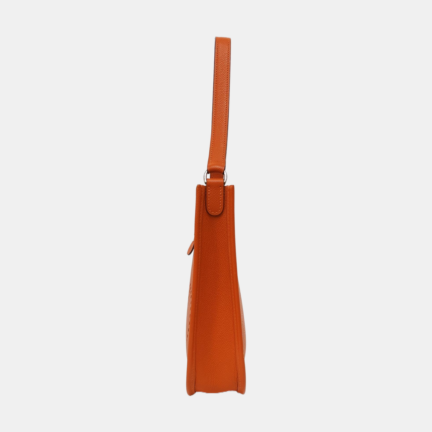 HERMÈS Evelyne TPM Hermes Orange Epsom Calfskin Evelyne Handbag Single Shoulder Bag Crossbody Bag Silver Hardware 🄸 Stamped-(SKU)-969044351