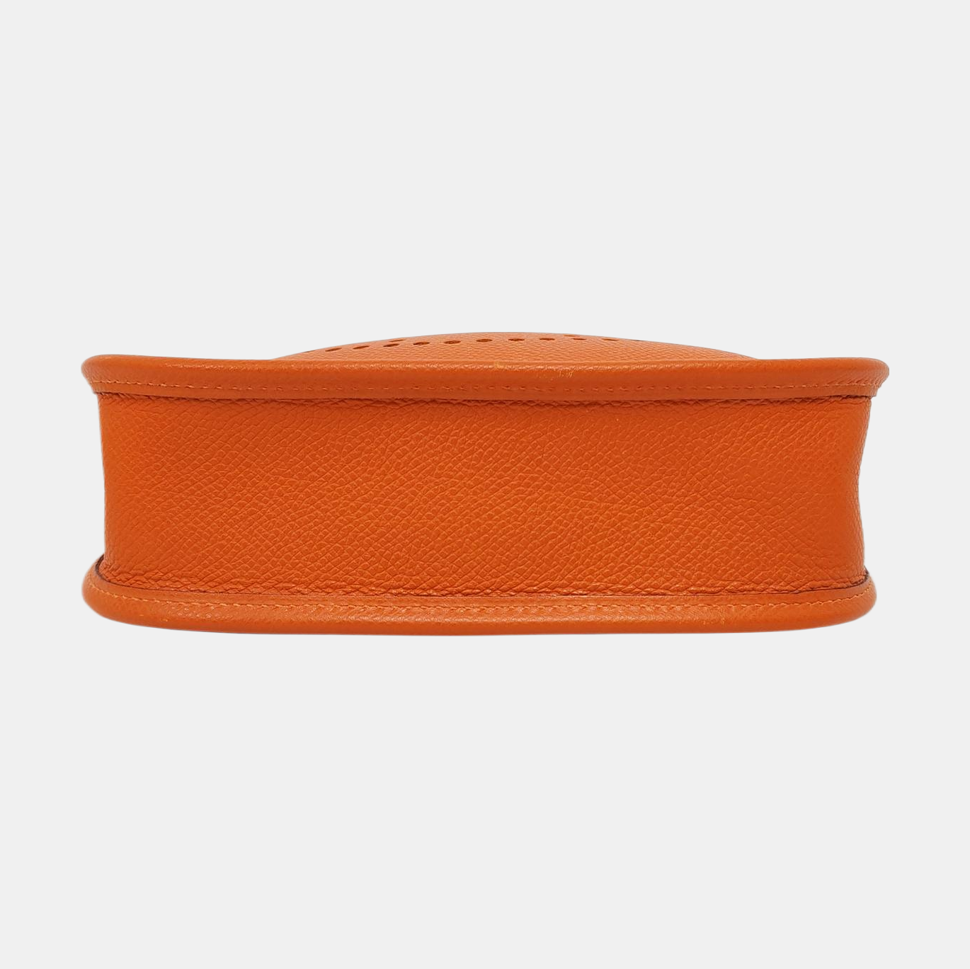 HERMÈS Evelyne TPM Hermes Orange Epsom Calfskin Evelyne Handbag Single Shoulder Bag Crossbody Bag Silver Hardware 🄸 Stamped-(SKU)-969044351