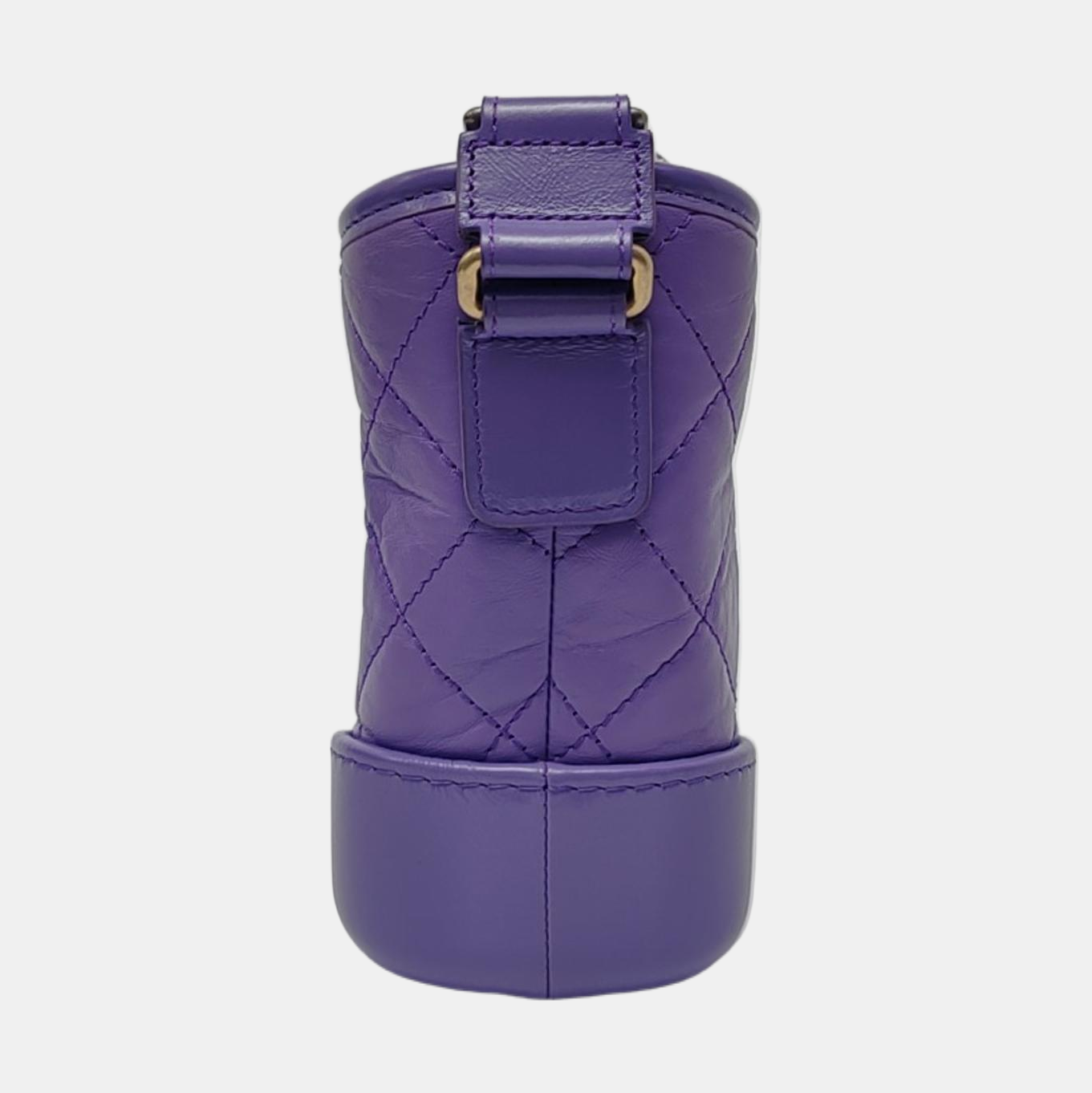 CHANEL GABRIELLE Small Purple Calfskin QuiltedShoulder Bag Crossbody Bag Gold Silver Ruthenium Hardware 29K-(SKU)-969086425