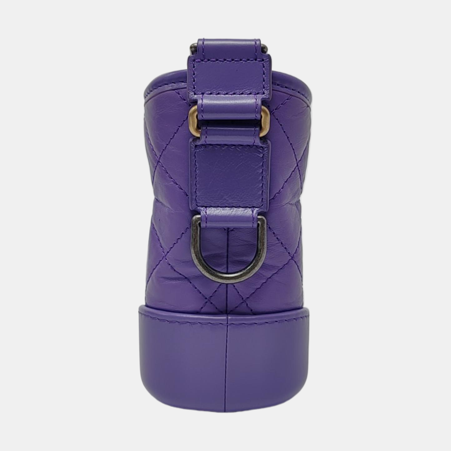 CHANEL GABRIELLE Small Purple Calfskin QuiltedShoulder Bag Crossbody Bag Gold Silver Ruthenium Hardware 29K-(SKU)-969086425