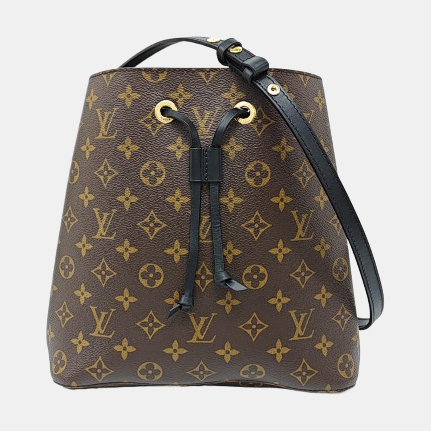 LOUIS VUITTON NÉONOÉ Medium Brown Coated Canvas Monogram Neverfull Shoulder Bag with Gold Hardware and Detachable Strap-(SKU)-964794729