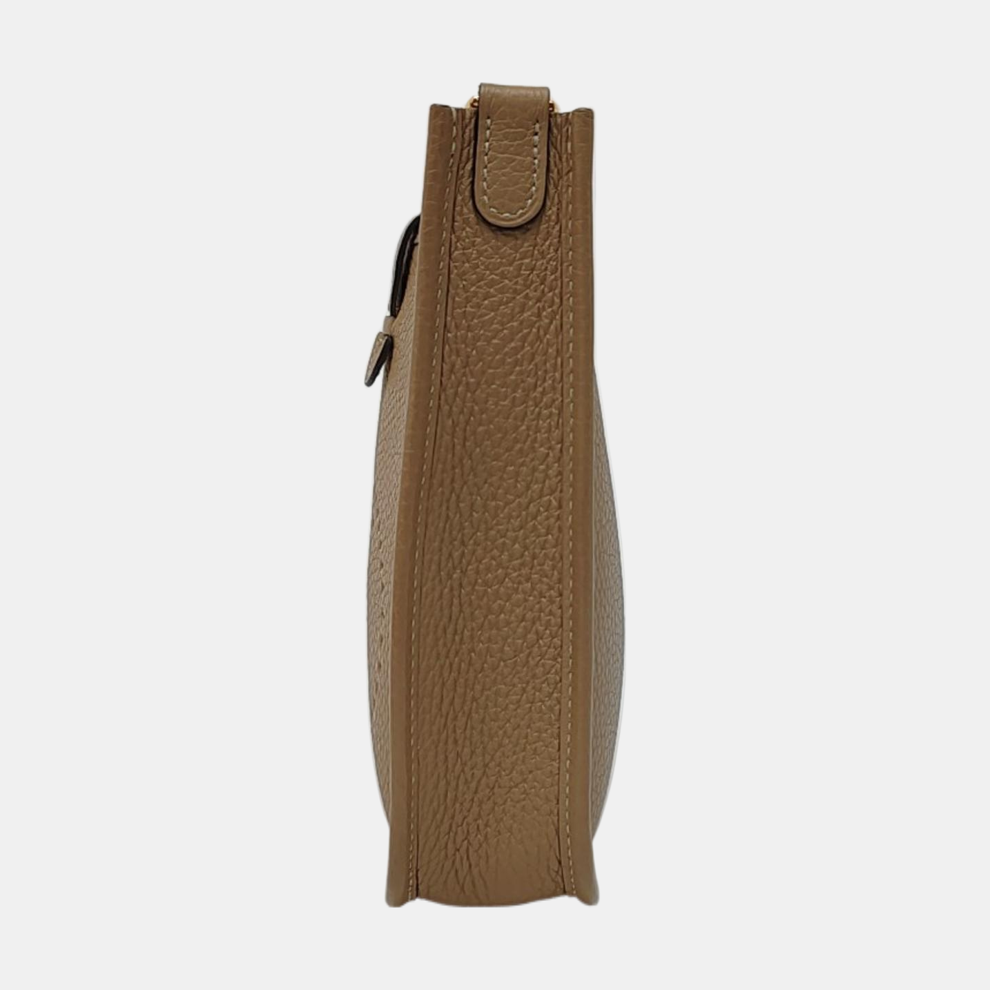 HERMÈS Evelyne TPM Malfatti Beige Clemence Leather Cutout Evelyne Shoulder Bag Crossbody Bag Golden Hardware U Engraved Removable Shoulder Strap-(SKU)-969331994