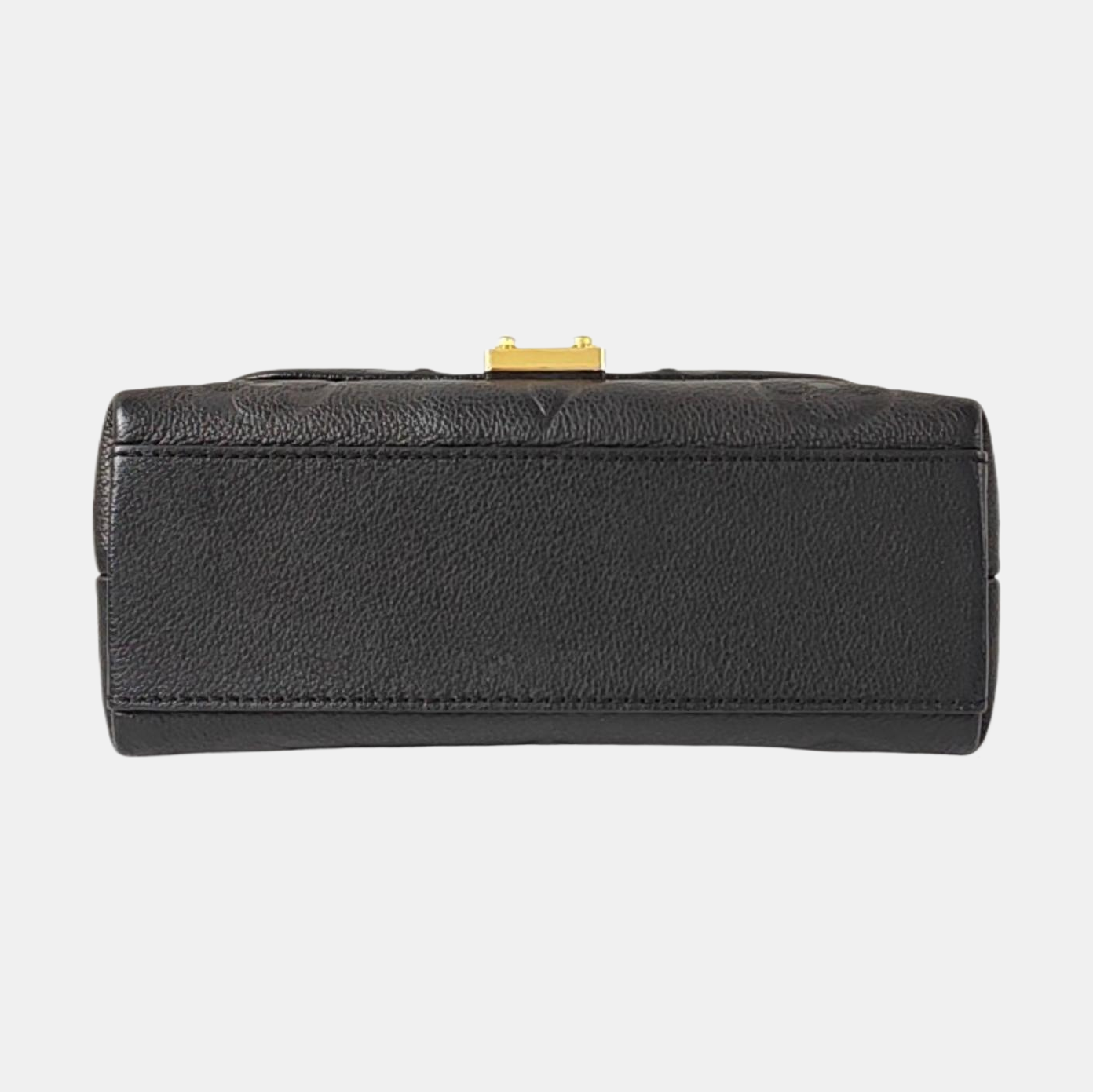 LOUIS VUITTON MADELEIN Black Calfskin Monogram Embossed Crossbody Bag, Shoulder Bag, Handle Bag with Detachable Strap, Golden Hardware-(SKU)-969077073
