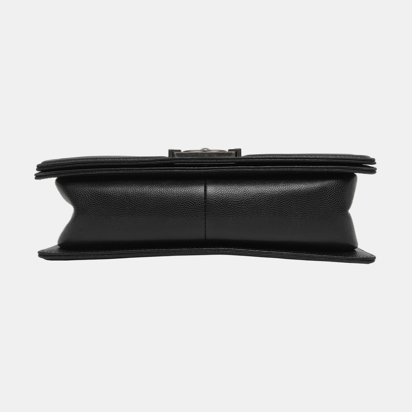 CHANEL BOY CHANEL Medium Black Lamb Calfskin Quilted Crossbody Bag Single Shoulder Bag Handbag Detachable Strap-(SKU)-968906623