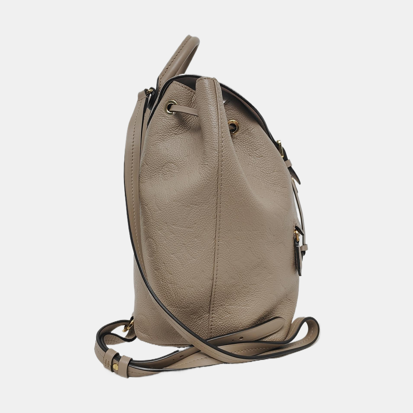 LOUIS VUITTON MONTSOURIS Grey Leather Monogram Embossed Backpack Tote Bag Golden Hardware-(SKU)-969217937
