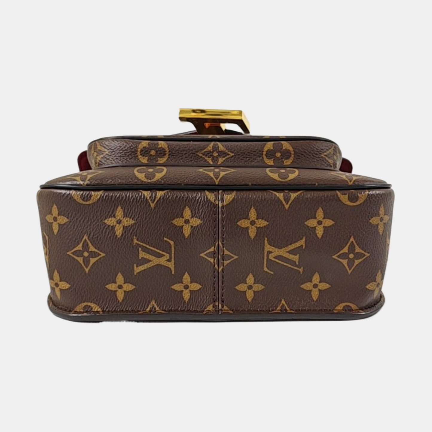 LOUIS VUITTON PASSY Brown Coated Canvas Monogram Crossbody Shoulder Bag with Gold Hardware-(SKU)-969470461