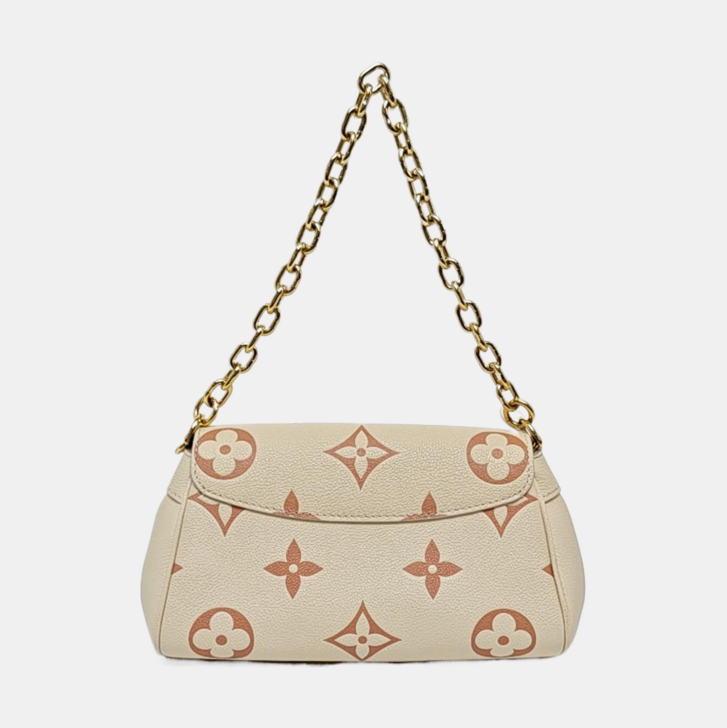 LOUIS VUITTON FAVORITE Beige Leather Monogram Embossed Shoulder Bag, Crossbody Bag with Golden Hardware and 2 Removable Straps-(SKU)-969324428