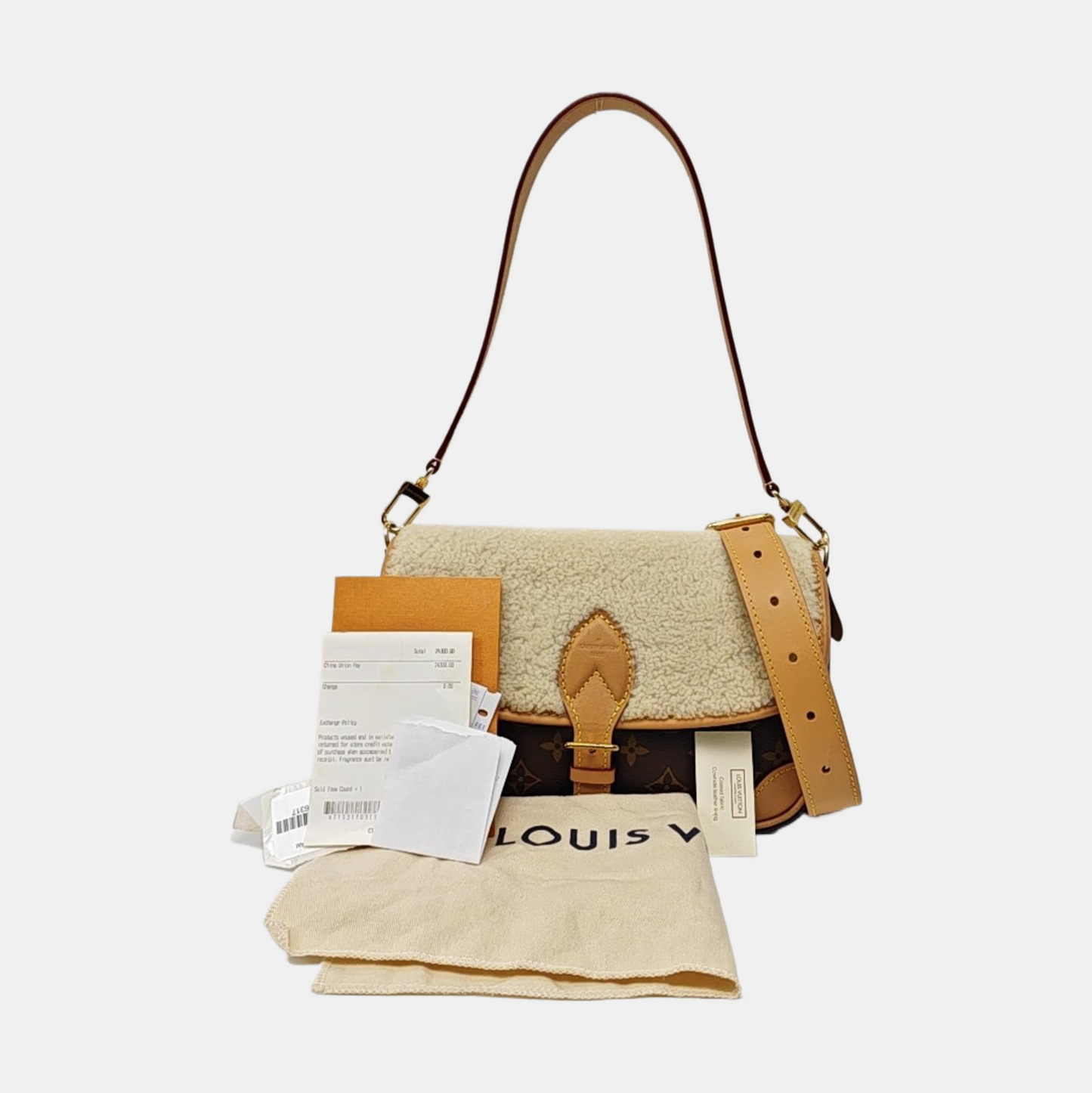 LOUIS VUITTON DIANE Color Block Coated Canvas Monogram Crossbody Handbag Clutch Single Shoulder Bag 2 Straps Golden Hardware-(SKU)-969178669