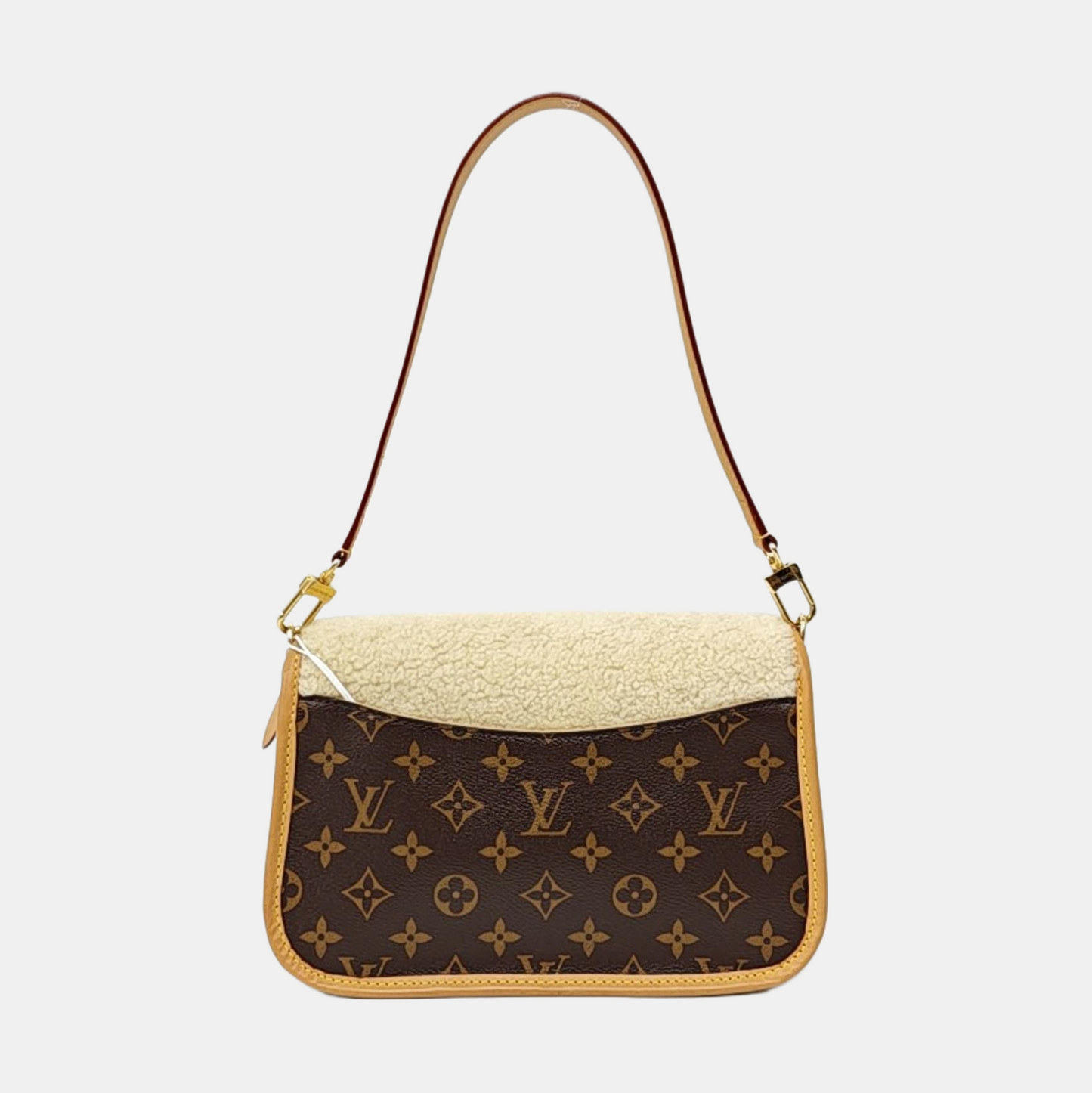 LOUIS VUITTON DIANE Color Block Coated Canvas Monogram Crossbody Handbag Clutch Single Shoulder Bag 2 Straps Golden Hardware-(SKU)-969178669