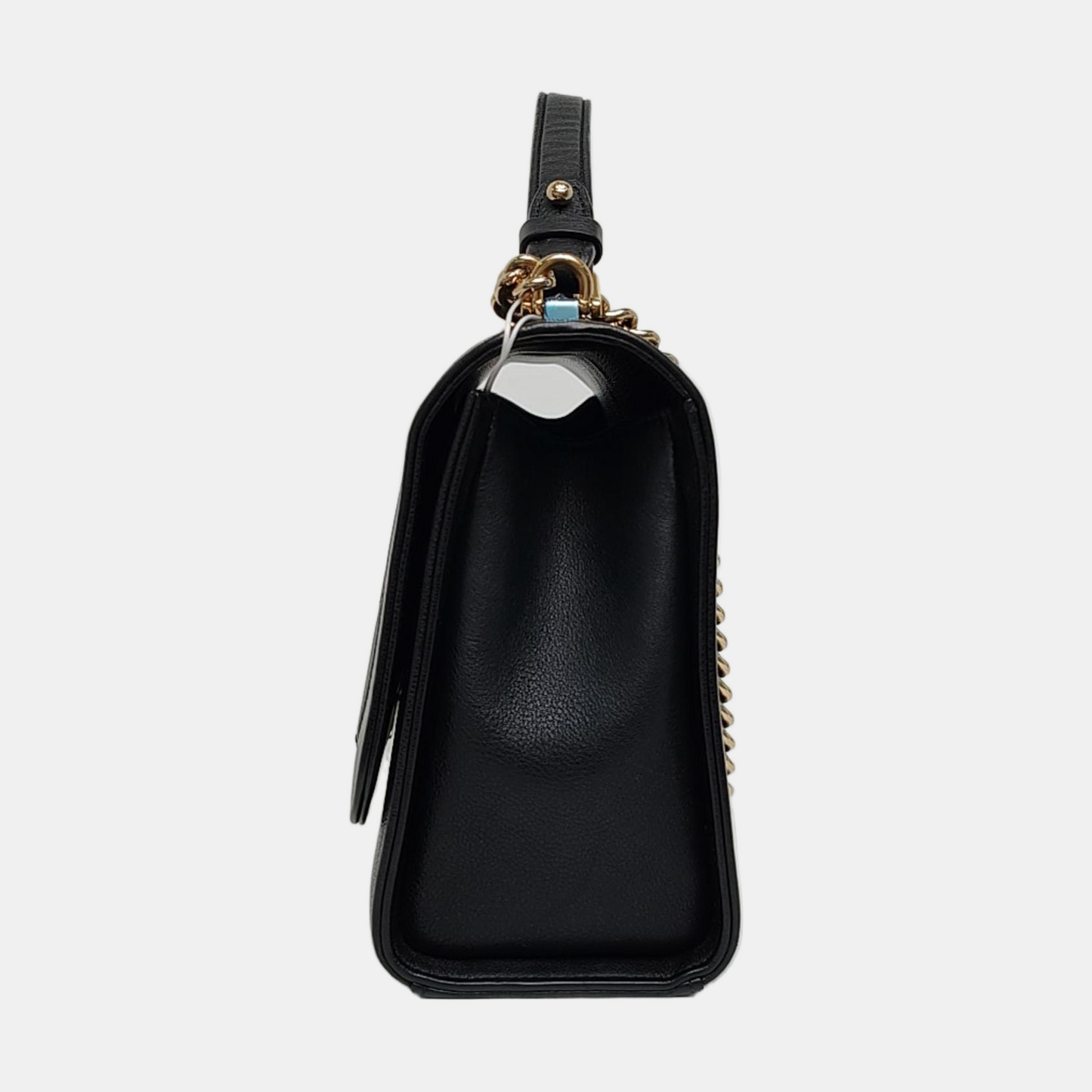 CHANEL LABEL CLICK Black Calfskin Shoulder Bag Golden Hardware 23 Clasp-(SKU)-969413962