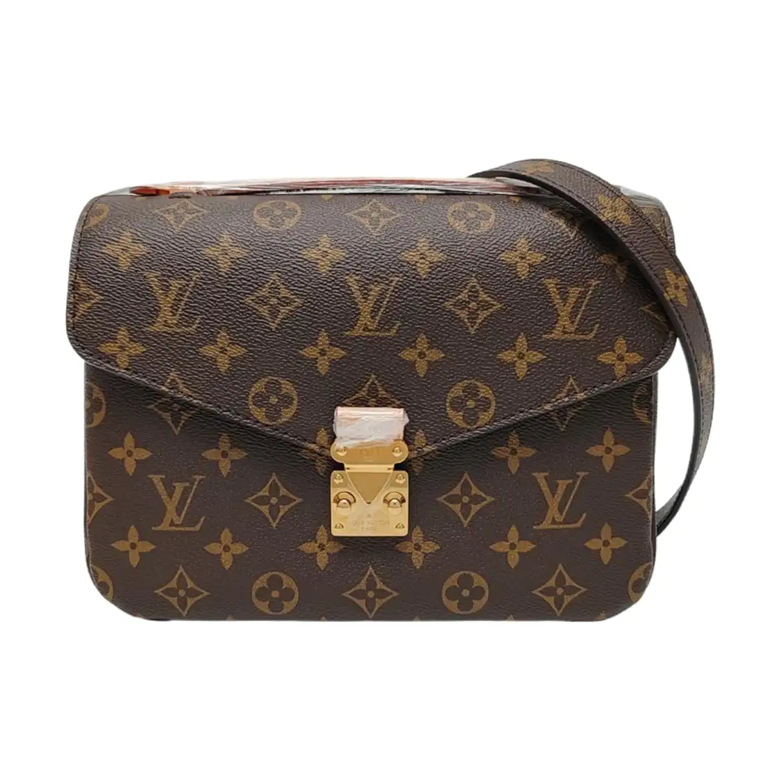 LOUIS VUITTON MÉTIS Medium Brown Coated Canvas Monogram Vernis Messenger Bag Crossbody Bag Shoulder Bag Tote Bag Adjustable Strap Golden Hardware Complete Accessories-(SKU)-969538563