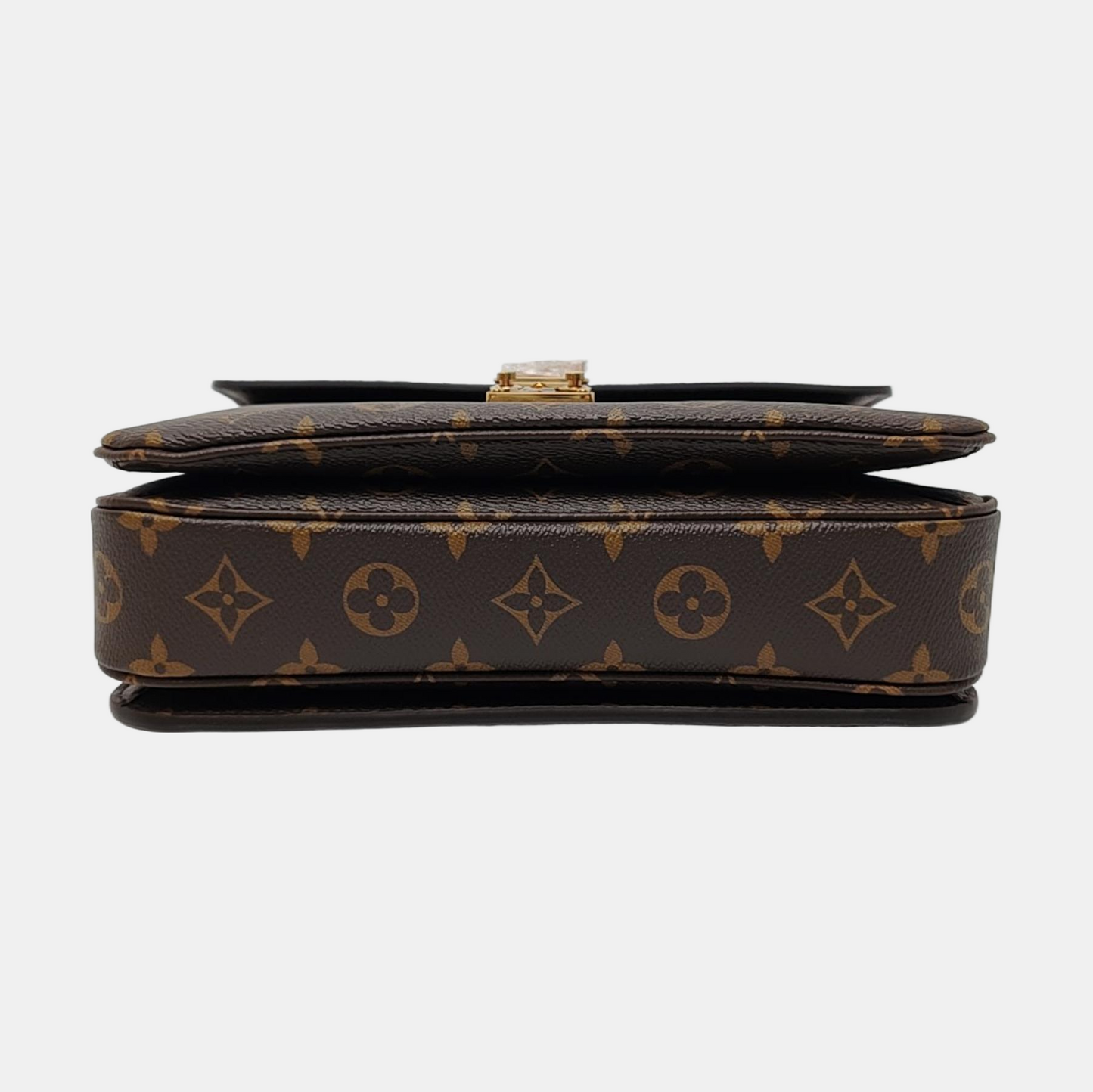 LOUIS VUITTON MÉTIS Medium Brown Coated Canvas Monogram Vernis Messenger Bag Crossbody Bag Shoulder Bag Tote Bag Adjustable Strap Golden Hardware Complete Accessories-(SKU)-969538563