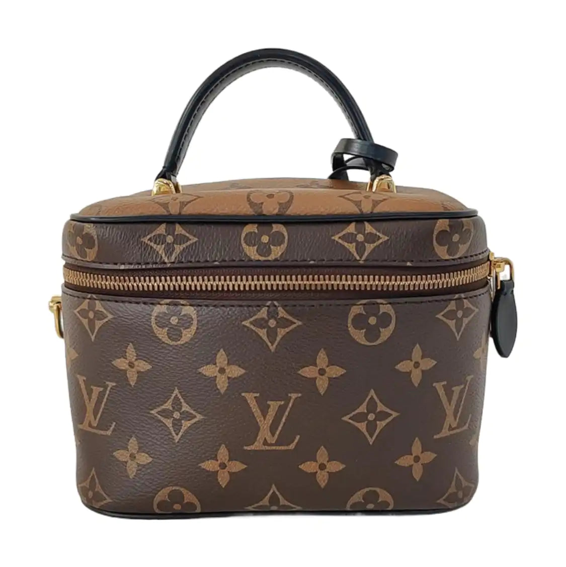 LOUIS VUITTON NICE Small Brown Coated Canvas Vintage Shoulder Bag Tote Bag Crossbody Bag Gold Hardware Removable Strap-(SKU)-969536656