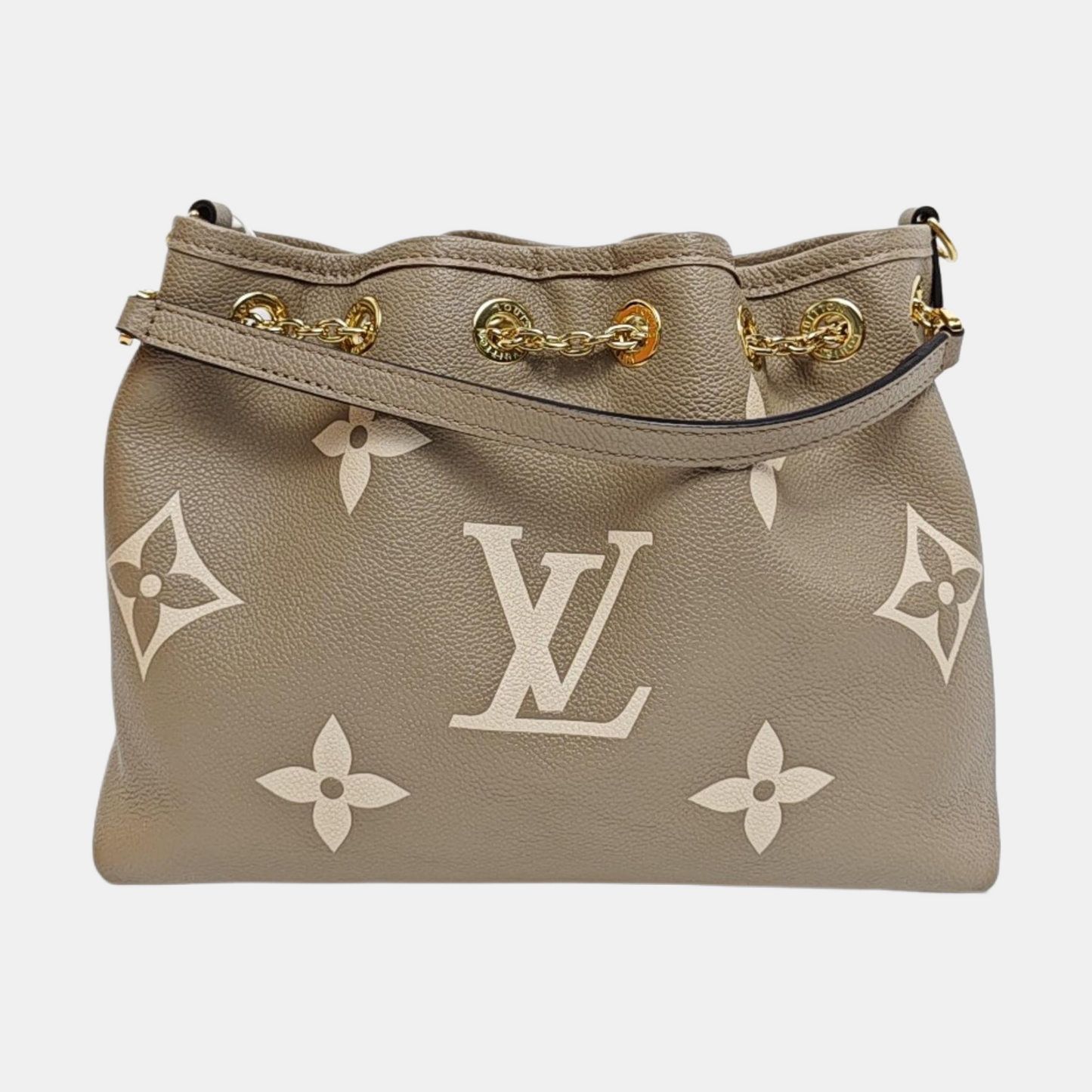LOUIS VUITTON BUNDLE Elephant Grey Calfskin Monogram Crossbody Bag, Handle Bag, Shoulder Bag with Detachable Strap, Golden Hardware, Pouch Detachable-(SKU)-969173040