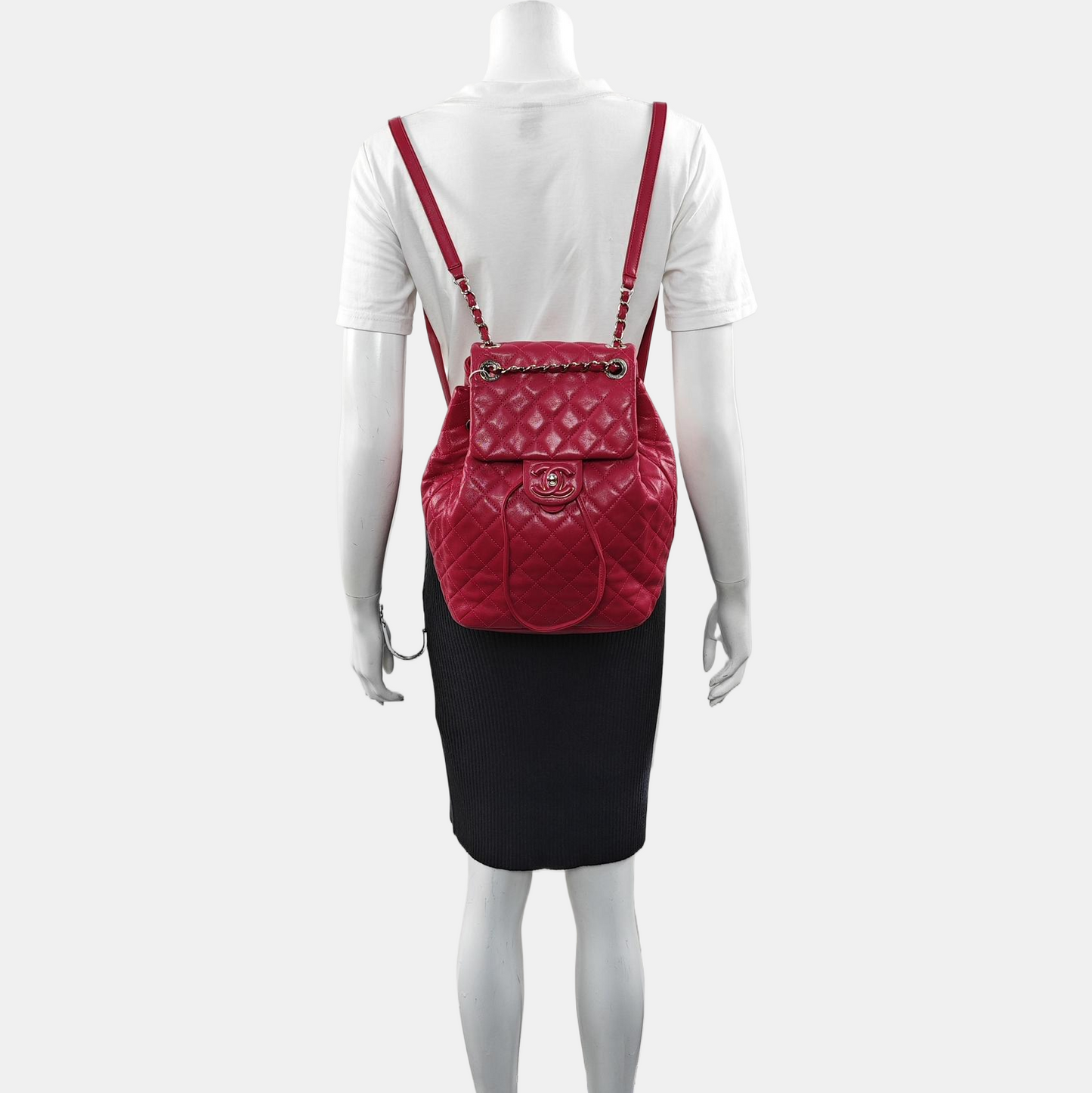 CHANEL URBAN SPIRIT Small Marsala Lamb Leather Quilted Backpack with Detachable Strap-(SKU)-969502621