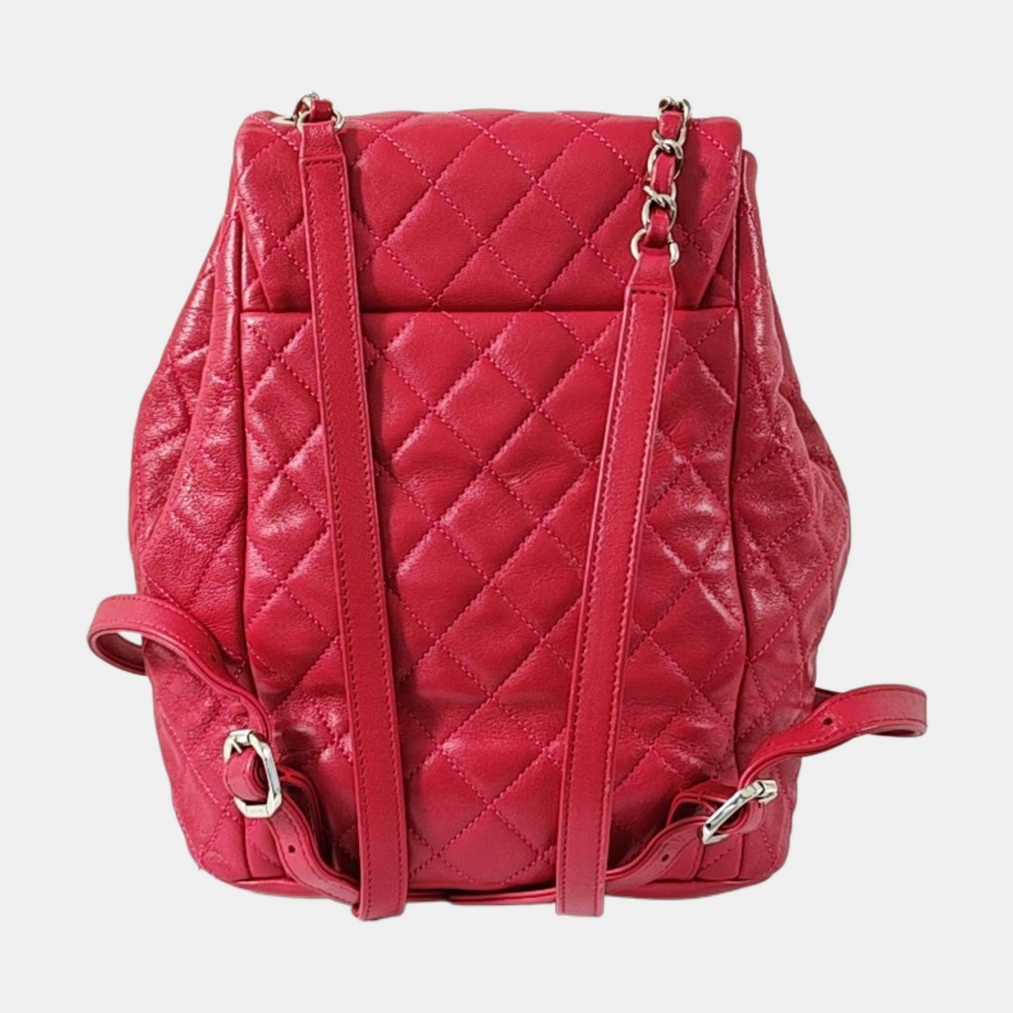 CHANEL URBAN SPIRIT Small Marsala Lamb Leather Quilted Backpack with Detachable Strap-(SKU)-969502621
