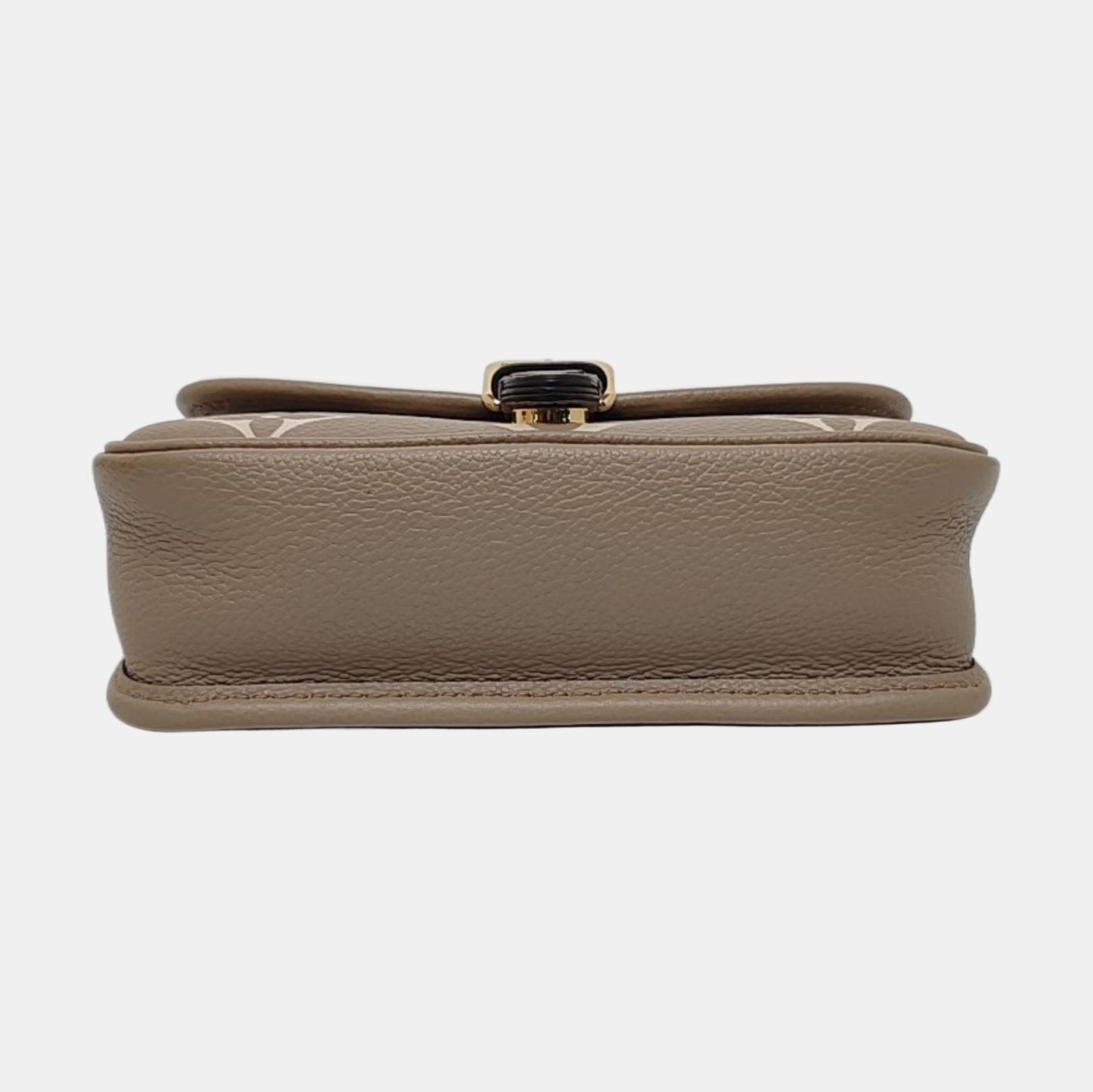 LOUIS VUITTON DIANE Nano Grey Calfskin Monogram Shoulder Bag Crossbody Bag Handbag Gold Hardware 2 Removable Straps Accessories Included-(SKU)-969434726