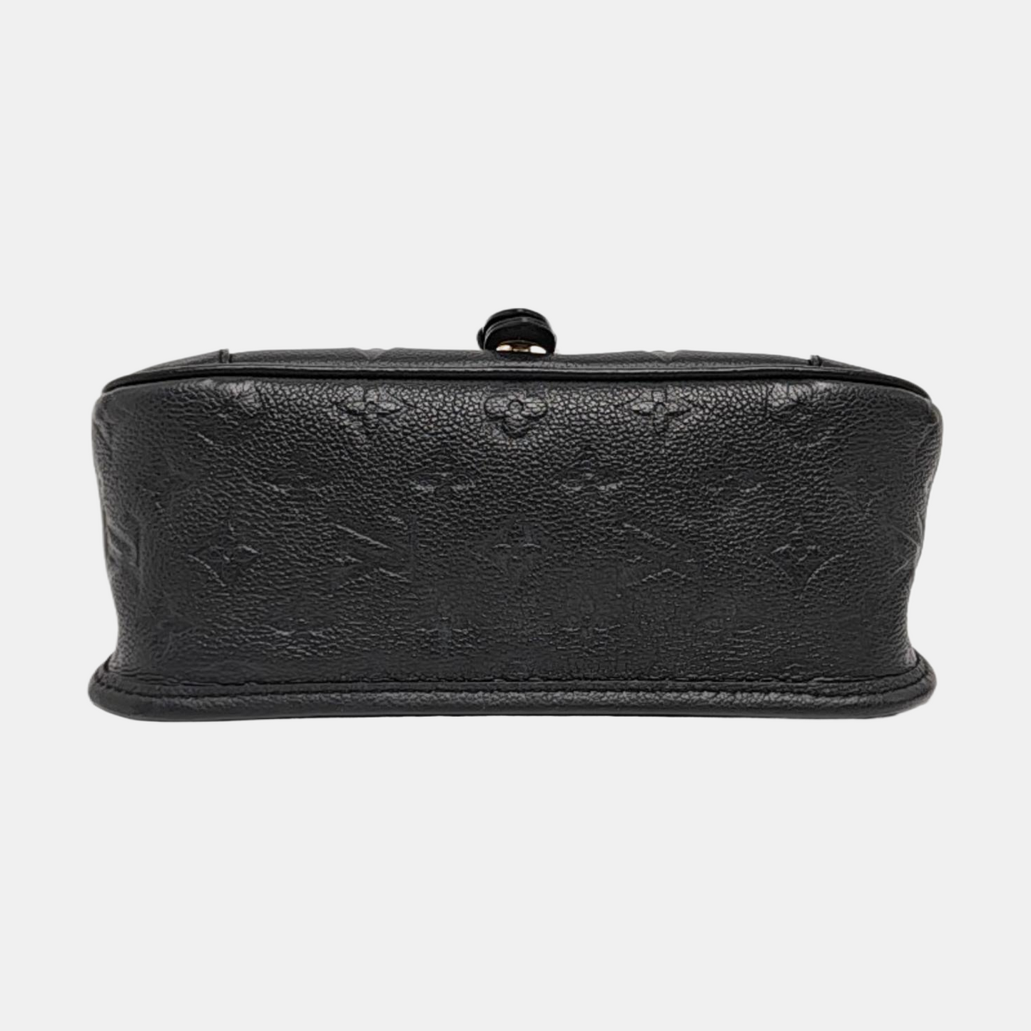LOUIS VUITTON DIANE Black Calfskin Monogram Embossed Crossbody Shoulder Bag with Detachable Strap and Golden Hardware-(SKU)-969635564