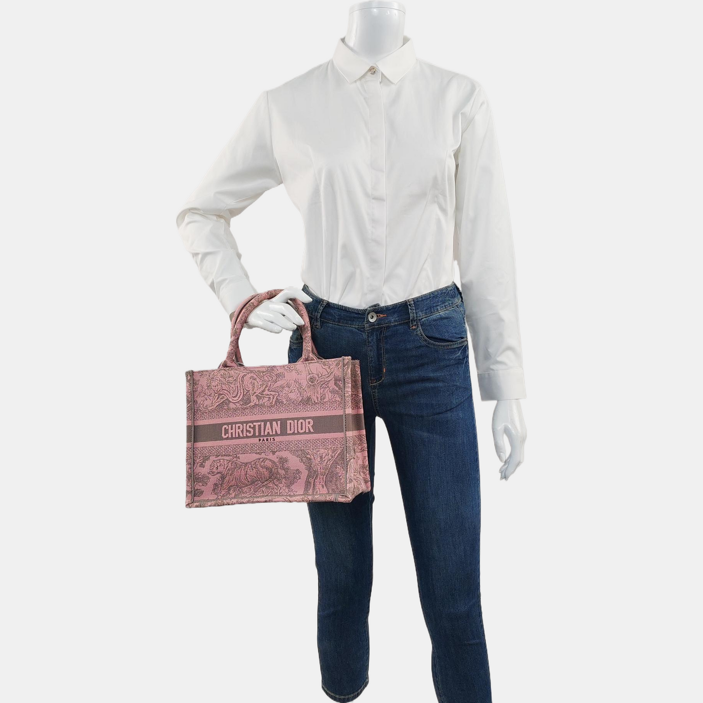 DIOR Book Tote Small Multicolor Canvas Embroidered Handbag-(SKU)-969561946