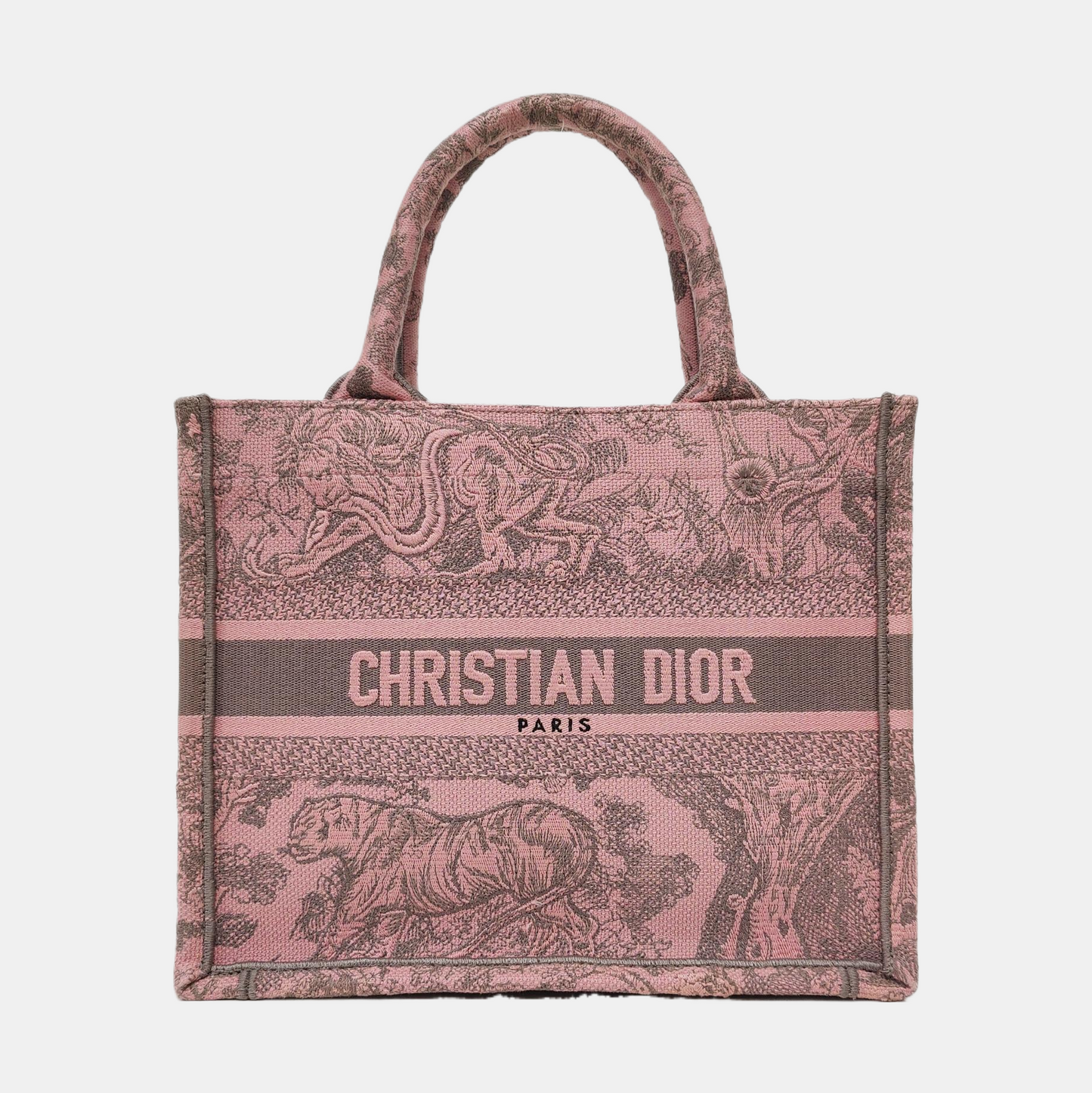 DIOR Book Tote Small Multicolor Canvas Embroidered Handbag-(SKU)-969561946