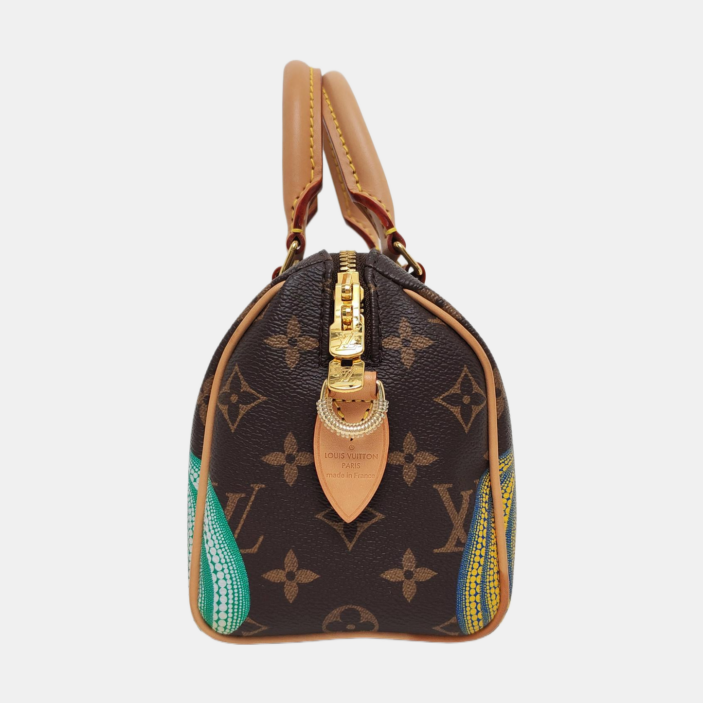 LOUIS VUITTON SPEEDY 20 Brown Coated Canvas Monogram Print Single Shoulder Bag Handbag Crossbody Bag Detachable Strap-(SKU)-969020849