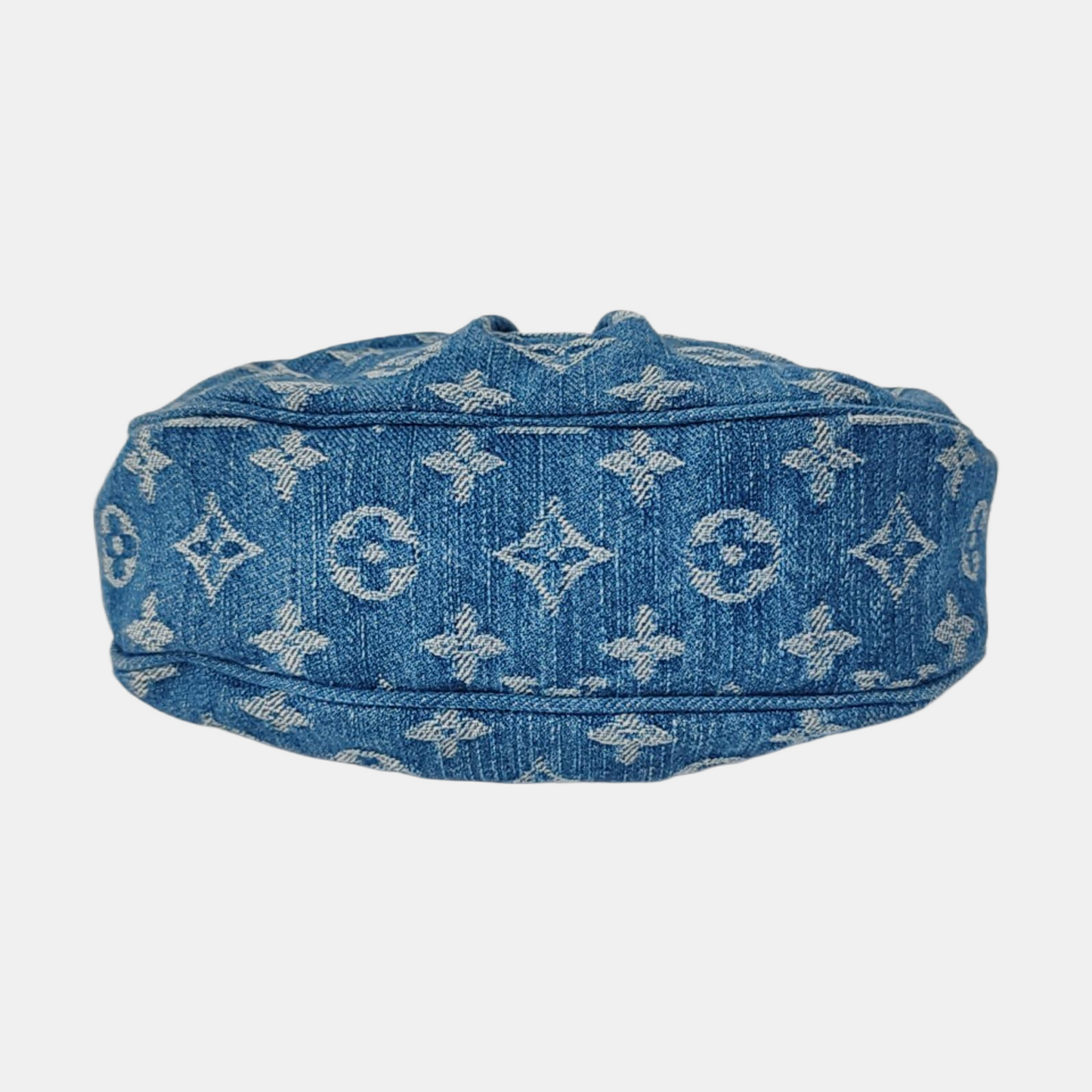 LOUIS VUITTON POCHETTE VALLEY Blue Denim Monogram Jacquard Handbag Shoulder Bag Gold Hardware Detachable Strap-(SKU)-969614948