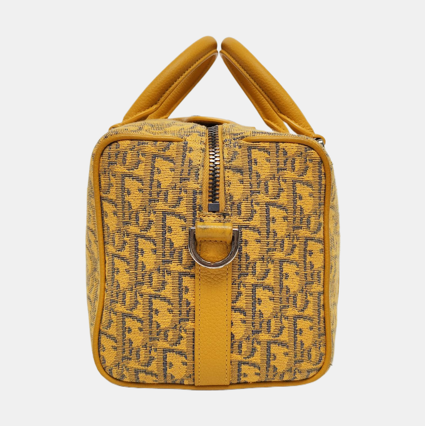 DIOR Lingot Yellow Canvas Monogram Boston Bag Crossbody Shoulder Bag Tote Bag-(SKU)-969531288