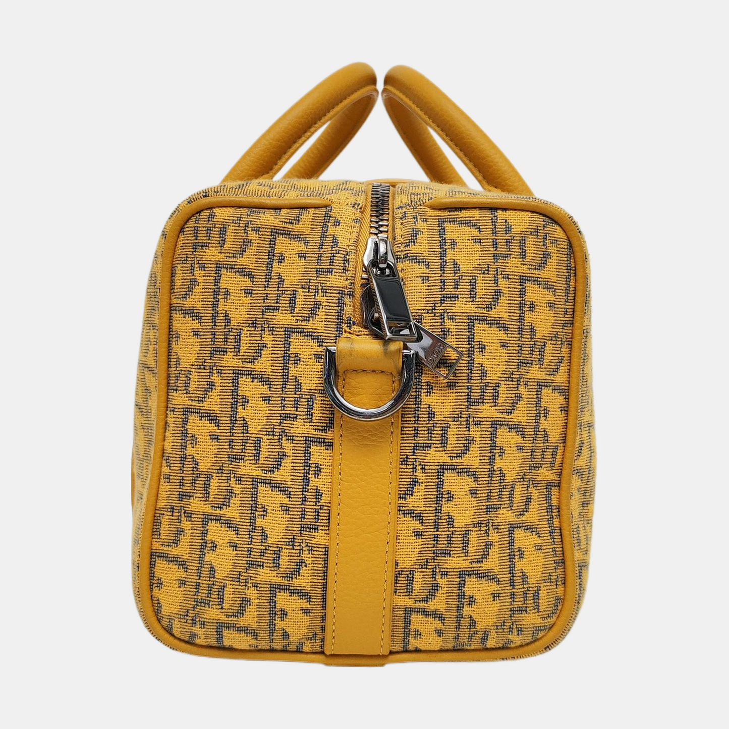 DIOR Lingot Yellow Canvas Monogram Boston Bag Crossbody Shoulder Bag Tote Bag-(SKU)-969531288