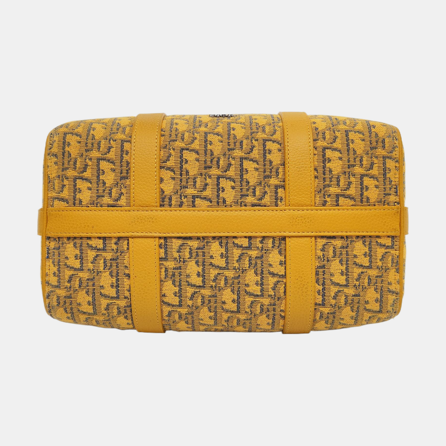 DIOR Lingot Yellow Canvas Monogram Boston Bag Crossbody Shoulder Bag Tote Bag-(SKU)-969531288
