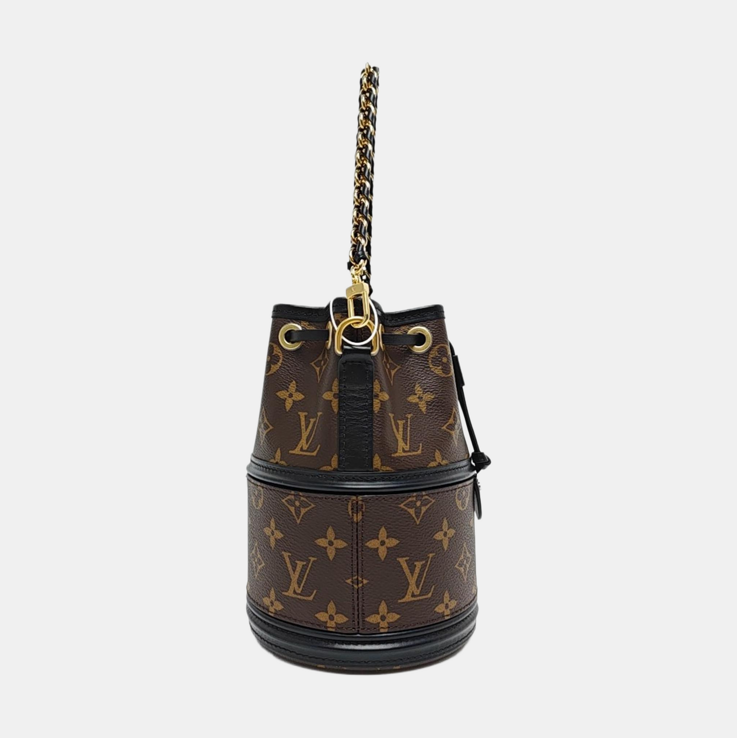 LOUIS VUITTON CANOÉ Brown Coated Canvas Monogram Shoulder Bag Crossbody Bag Golden Hardware 2 Removable Straps-(SKU)-969653970