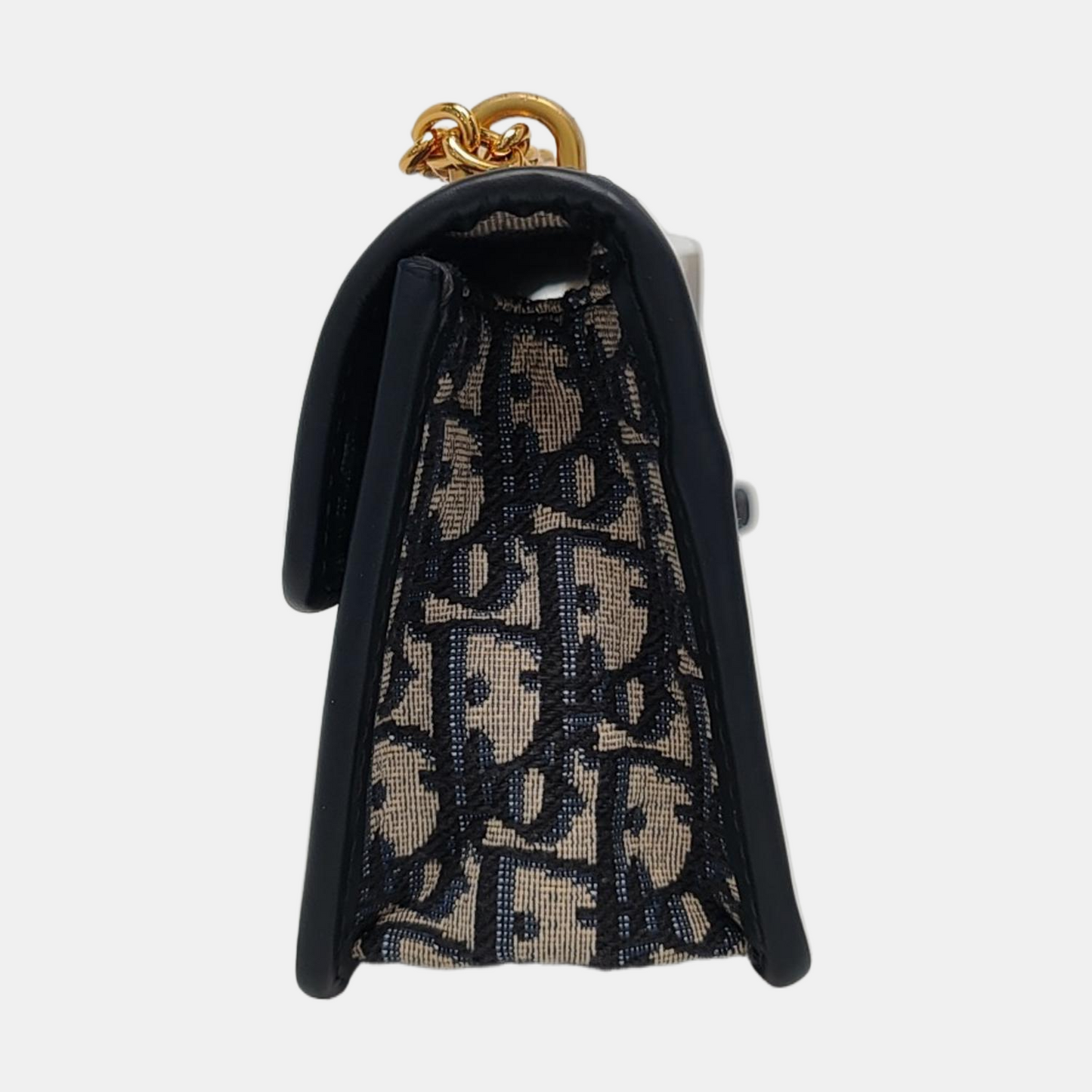 DIOR 30 Montaigne East-West blue canvas Monogram jacquard Montaigne bag shoulder bag crossbody bag removable shoulder strap-(SKU)-969790109