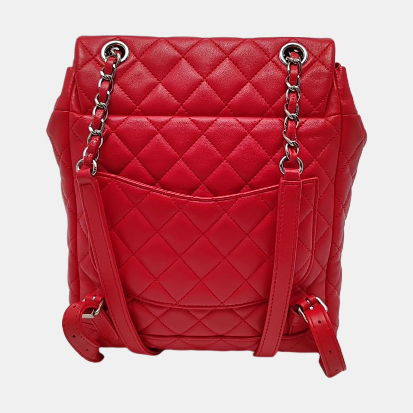 CHANEL URBAN SPIRIT Small Red Leather Quilted Backpack with Removable Strap-(SKU)-969826717
