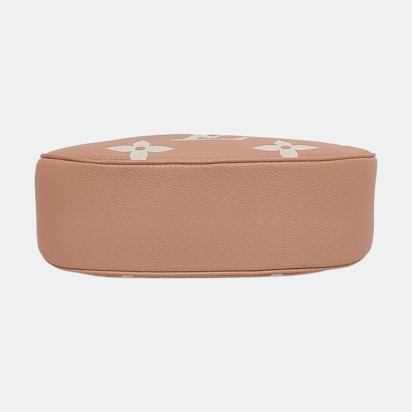 LOUIS VUITTON BAGATELLE Pink Calfskin Monogram Embossed Shoulder Bag Crossbody Tote Bag Gold Hardware 2 Removable Straps-(SKU)-969784927