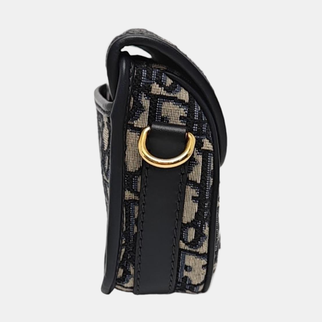 DIOR Bobby Small Blue Canvas Monogram Single Shoulder Bag Tote Bag Crossbody Bag with Gold Hardware Removable Strap-(SKU)-969891696