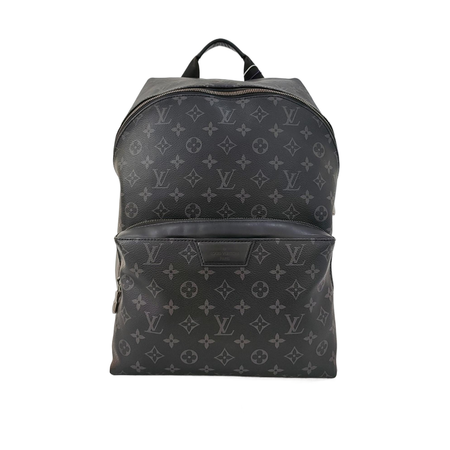 LOUIS VUITTON DISCOVERY Dark Gray Coated Canvas Monogram Printed Backpack Tote Bag with Silver Hardware-(SKU)-969984288