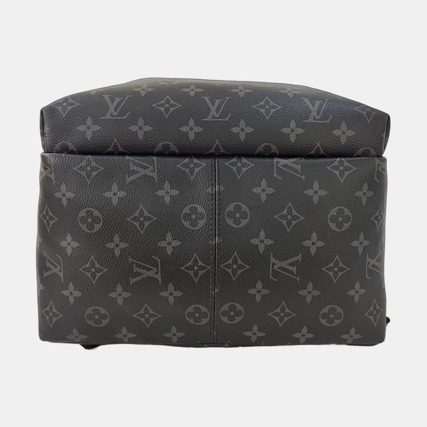 LOUIS VUITTON DISCOVERY Dark Gray Coated Canvas Monogram Printed Backpack Tote Bag with Silver Hardware-(SKU)-969984288