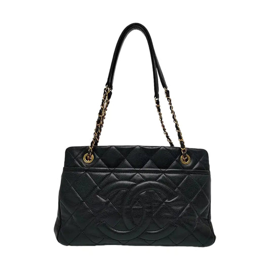 CHANEL CC TIMELESS SOFT Black Calfskin Quilted Cannage Single Shoulder Bag, Handbag with Detachable Straps and Gold Hardware-(SKU)-969974603