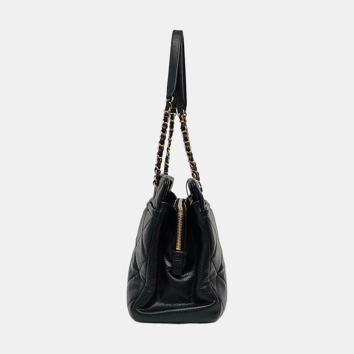 CHANEL CC TIMELESS SOFT Black Calfskin Quilted Cannage Single Shoulder Bag, Handbag with Detachable Straps and Gold Hardware-(SKU)-969974603