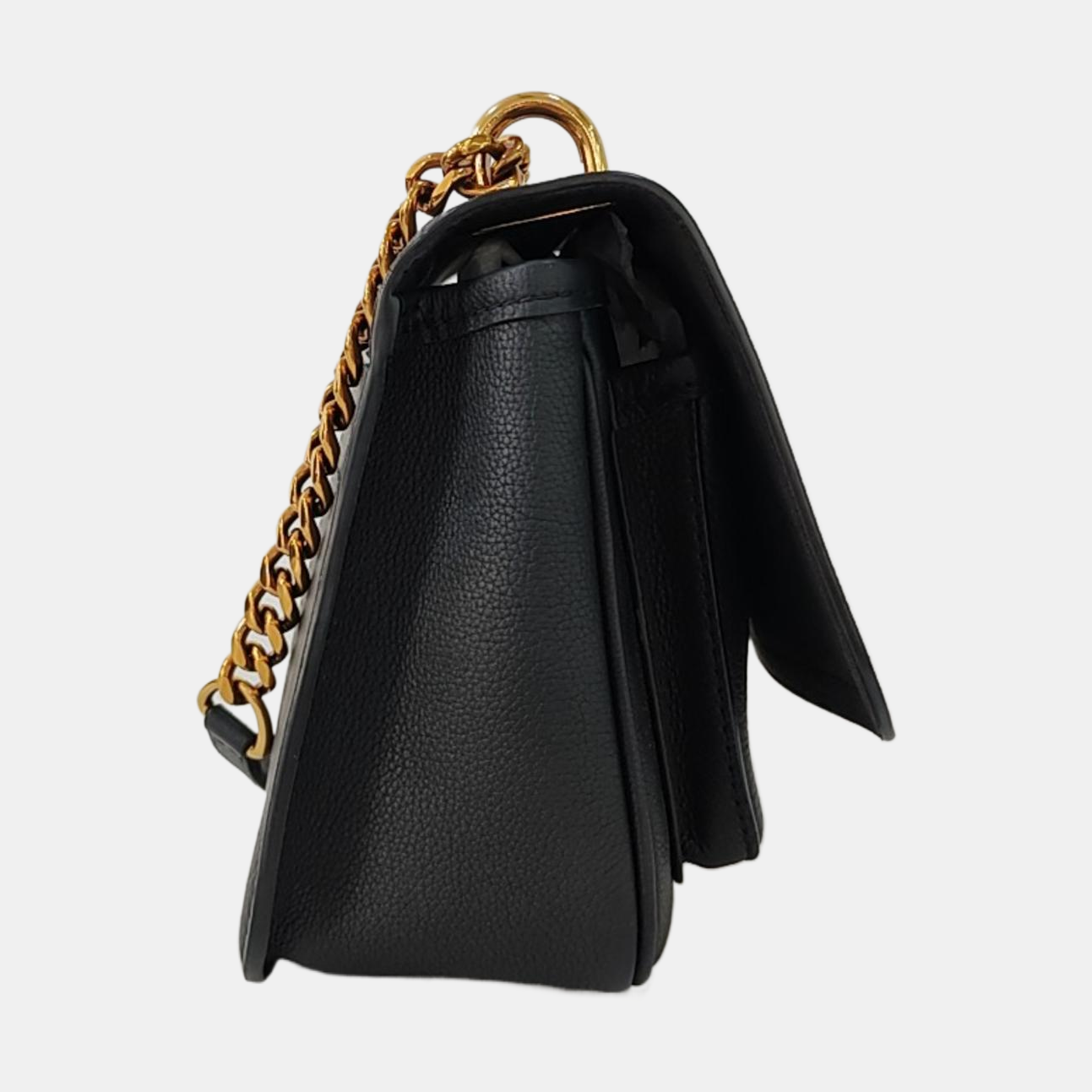 LOUIS VUITTON LOCKME TENDER Small Black Leather Shoulder Bag with Detachable Strap-(SKU)-969960373